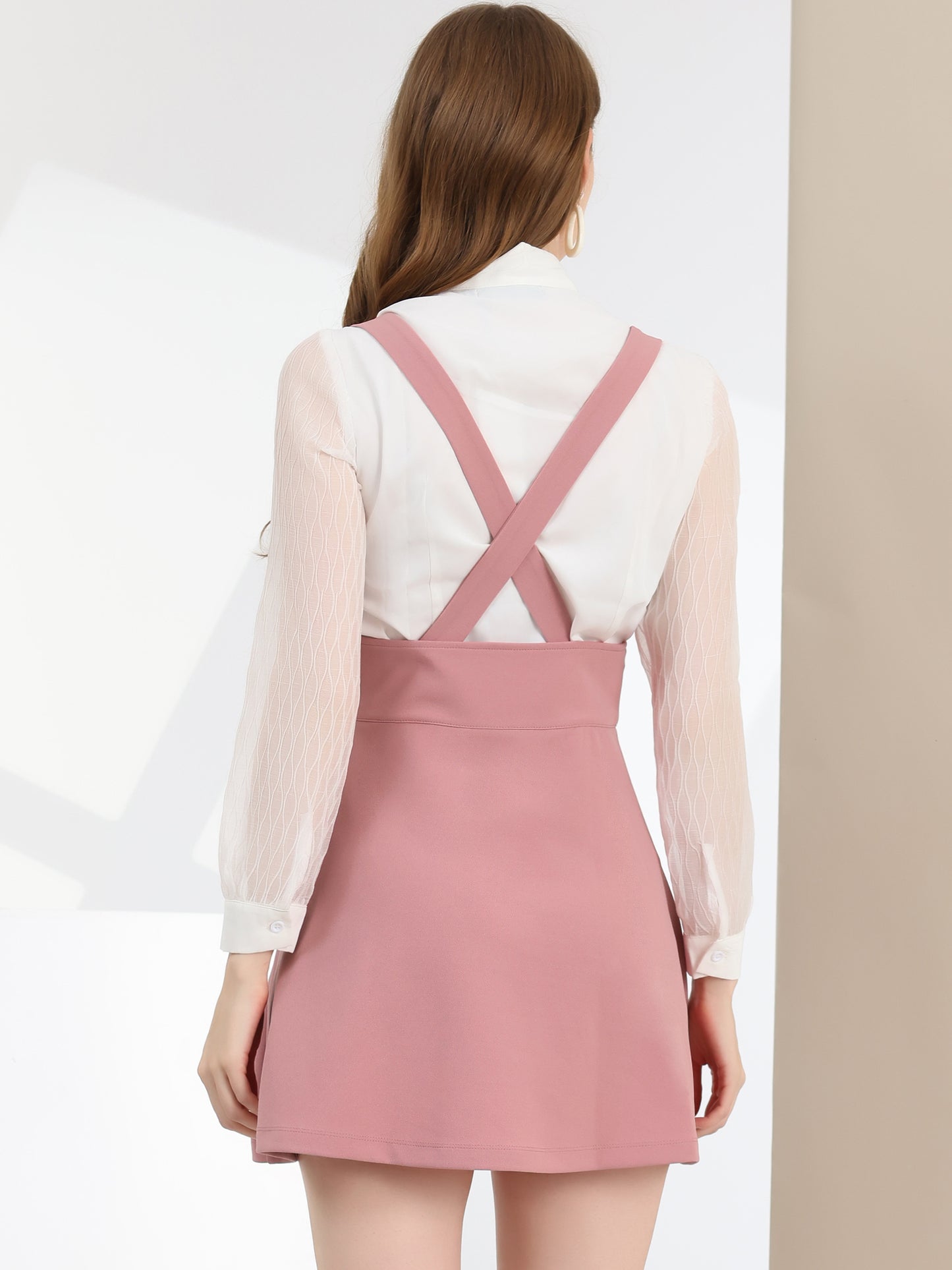 Women's Overall Skirt Straps Flared Skater Short Suspender Skirt