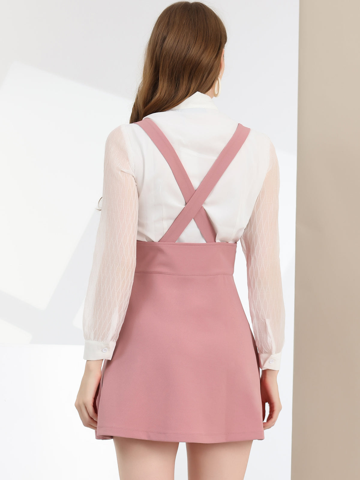 Women's Overall Skirt Straps Flared Skater Short Suspender Skirt