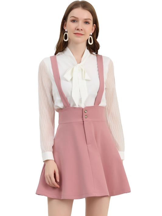 Women's Overall Skirt Straps Flared Skater Short Suspender Skirt