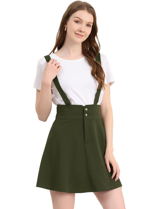 Women's Overall Skirt Straps Flared Skater Short Suspender Skirt