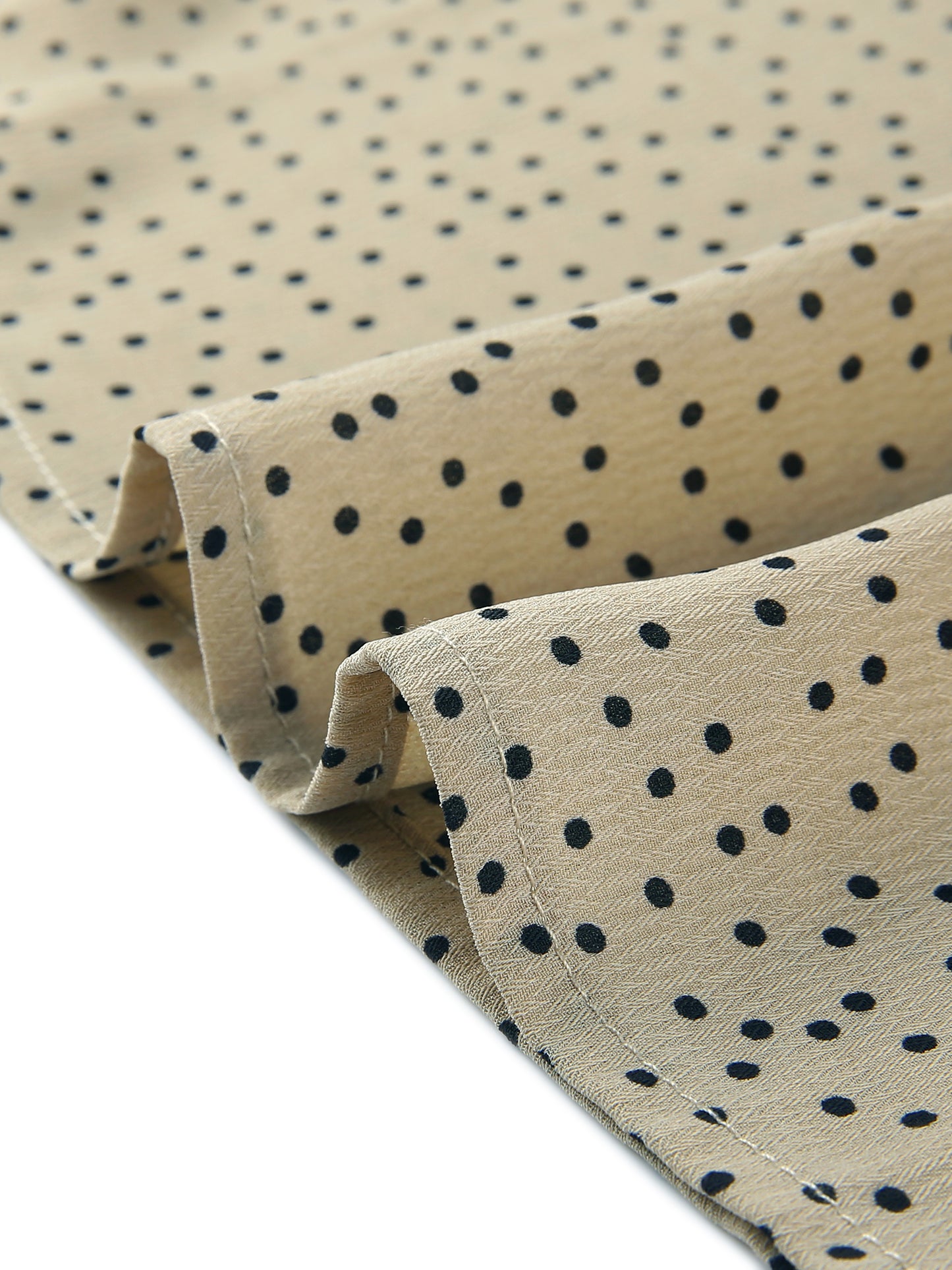 Women's Ruffled Retro Short Sleeve Polka Dots Blouse