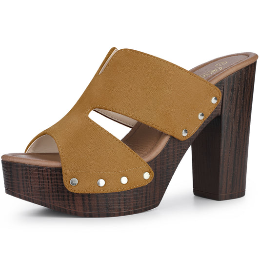 Sandalias de plataforma con tacón alto y plataforma para mujer