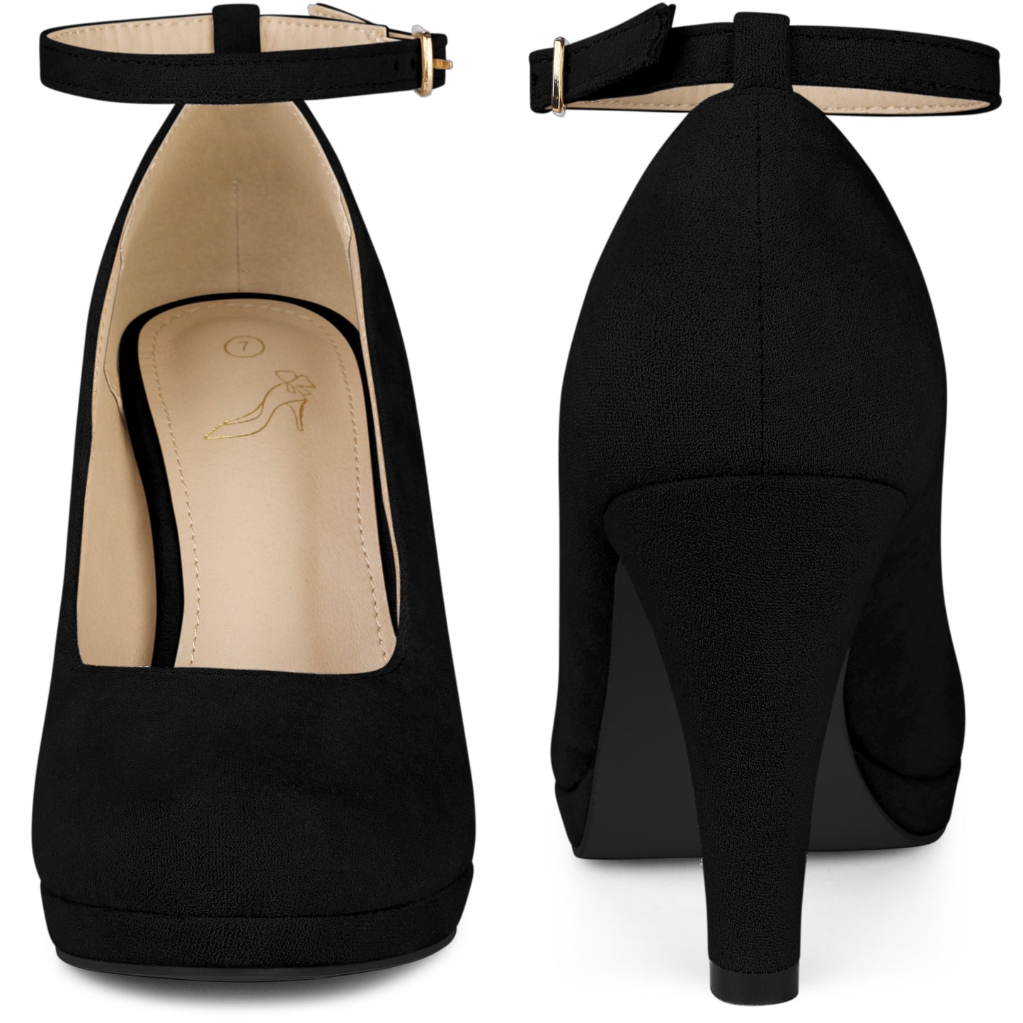 Zapatos Mary Jane para mujer con tacones de aguja y punta redonda