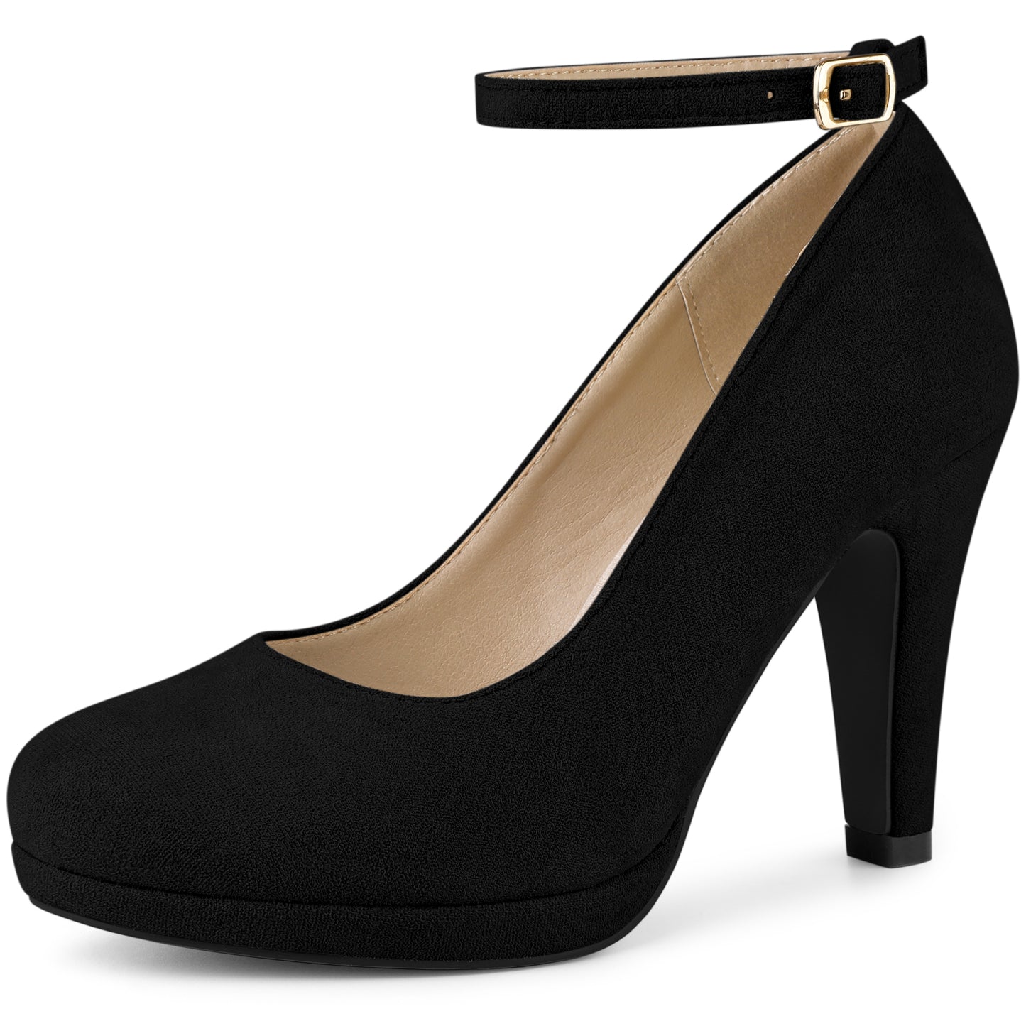 Zapatos Mary Jane para mujer con tacones de aguja y punta redonda
