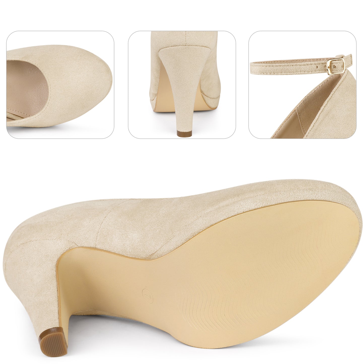 Zapatos Mary Jane para mujer con tacones de aguja y punta redonda