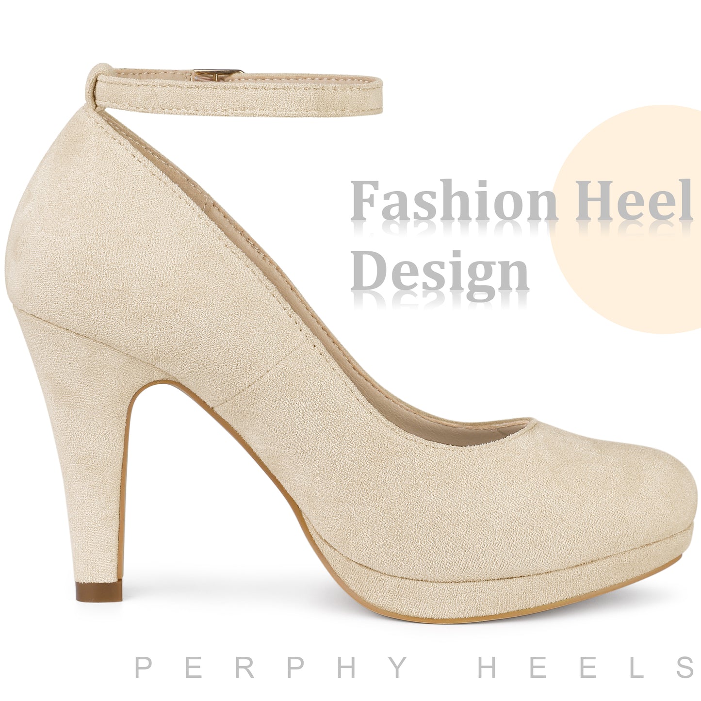 Zapatos Mary Jane para mujer con tacones de aguja y punta redonda