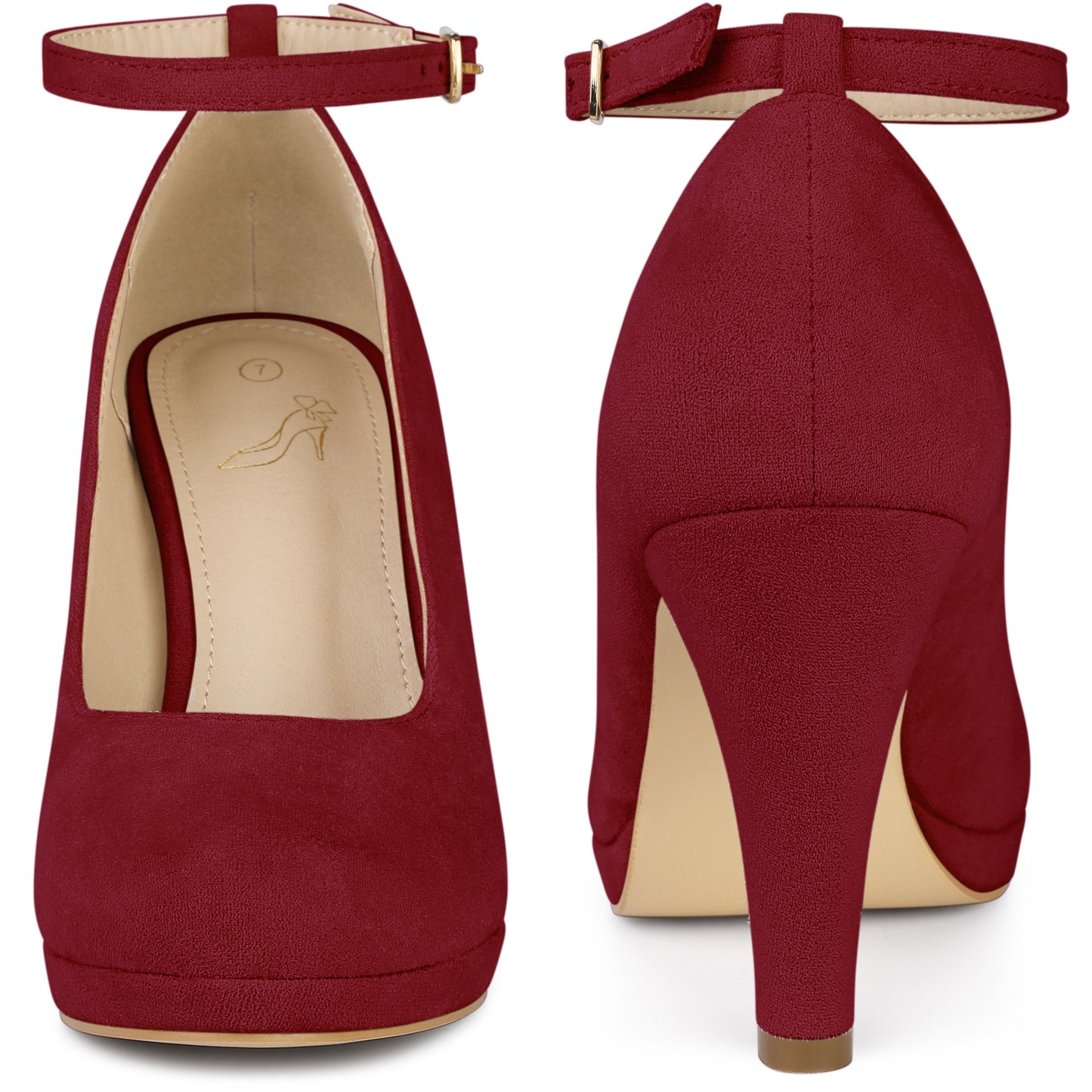 Zapatos Mary Jane para mujer con tacones de aguja y punta redonda