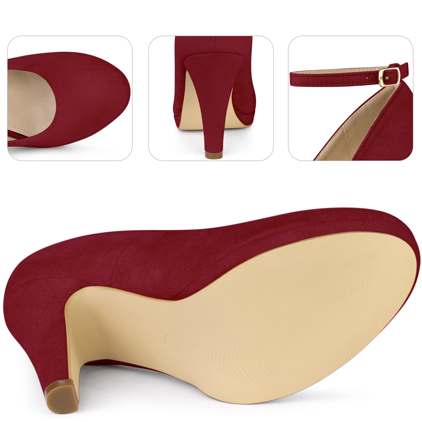 Zapatos Mary Jane para mujer con tacones de aguja y punta redonda