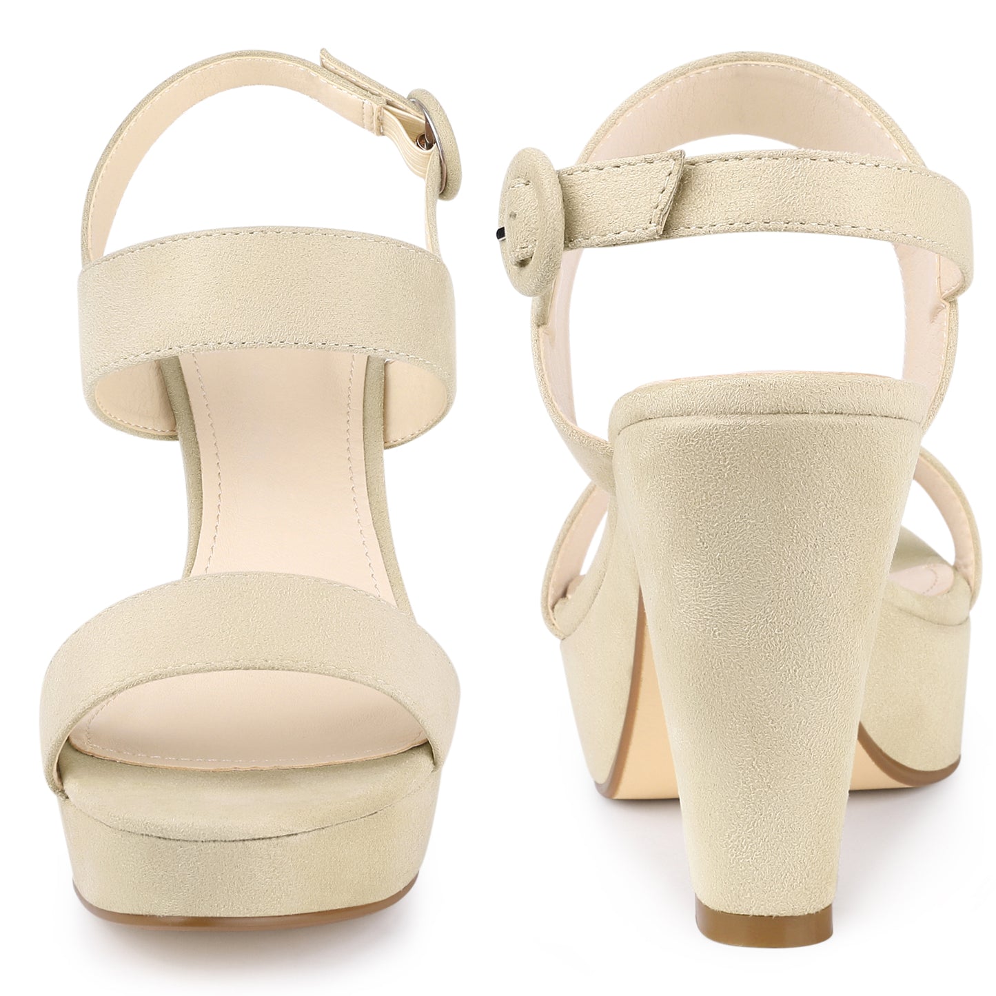 Women's Platform Slingback Block Heeled Sandals