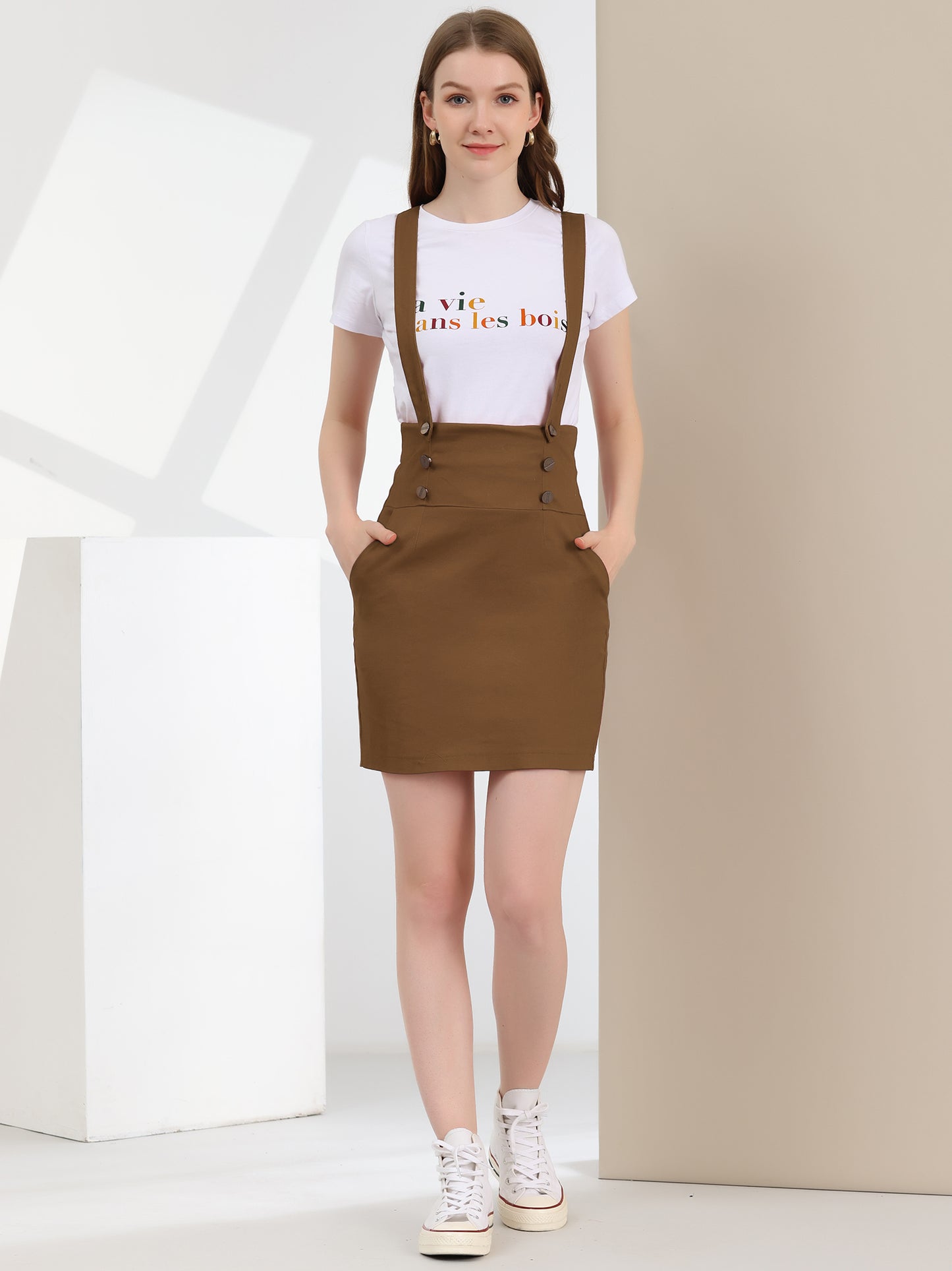 Mono de fiesta con tirantes de tubo y cintura alta para mujer, falda corta con tirantes ajustables