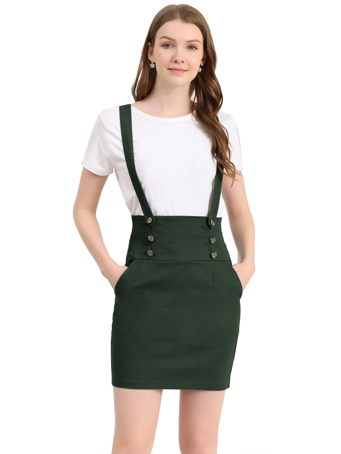 Mono de fiesta con tirantes de tubo y cintura alta para mujer, falda corta con tirantes ajustables