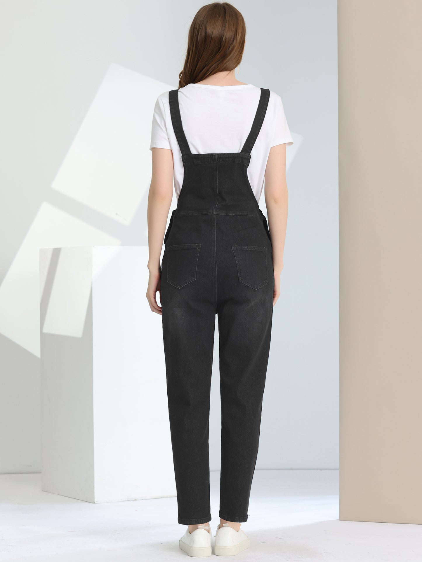 Women's Casual Adjustable Denim Bib Long Overalls Jeans Pants Jumpsuits