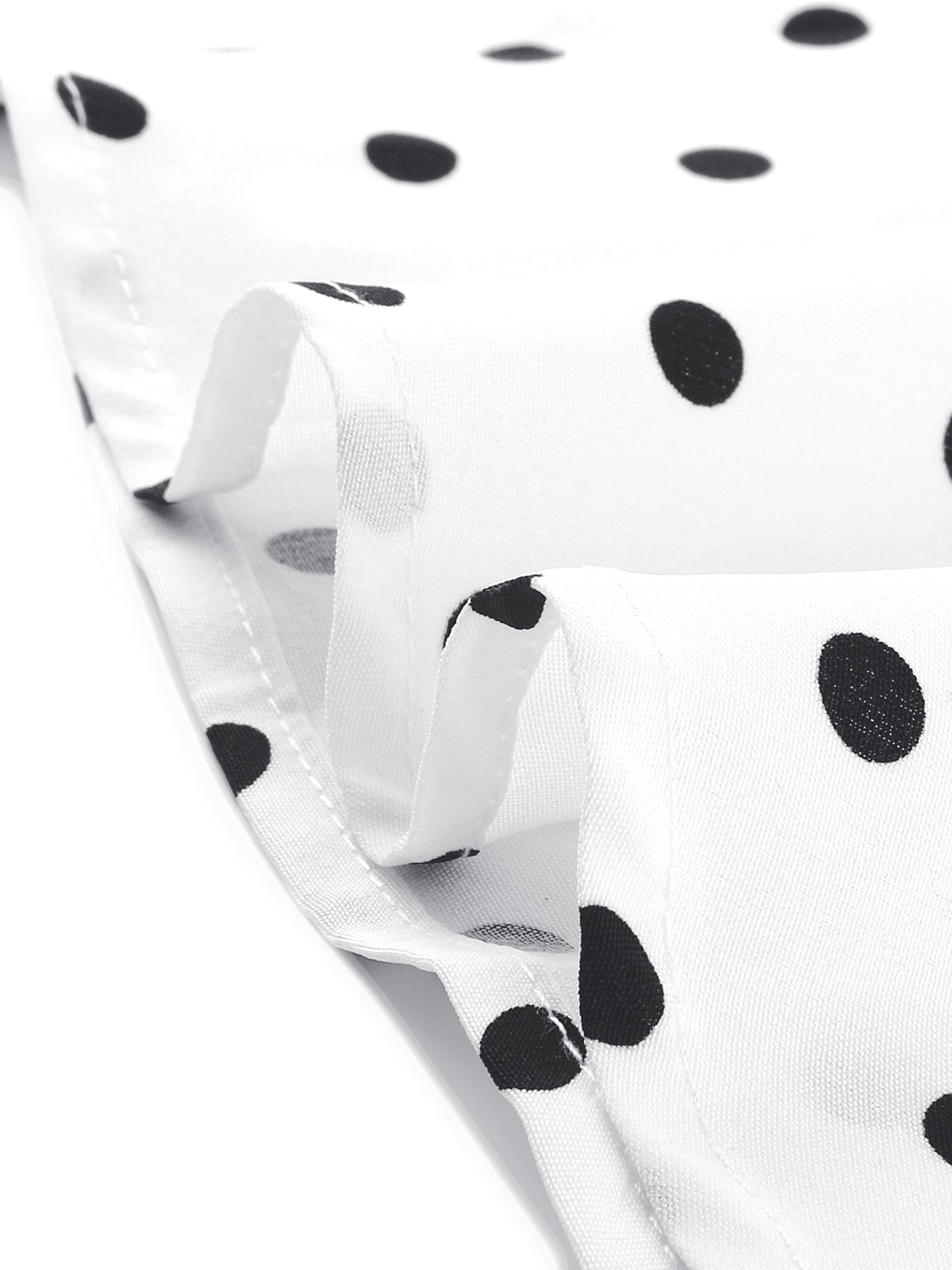 Falda midi vintage de corte A con cintura elástica y lunares retro para mujer