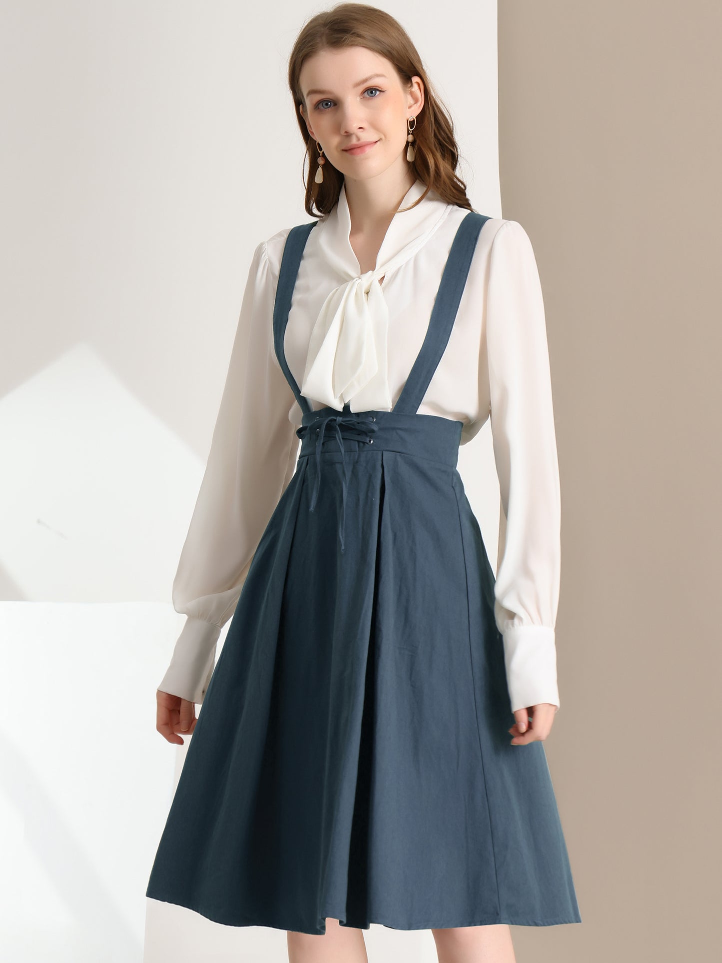 Falda con tirantes y cintura alta para mujer, mono, corsé, falda skater, minivestido corto