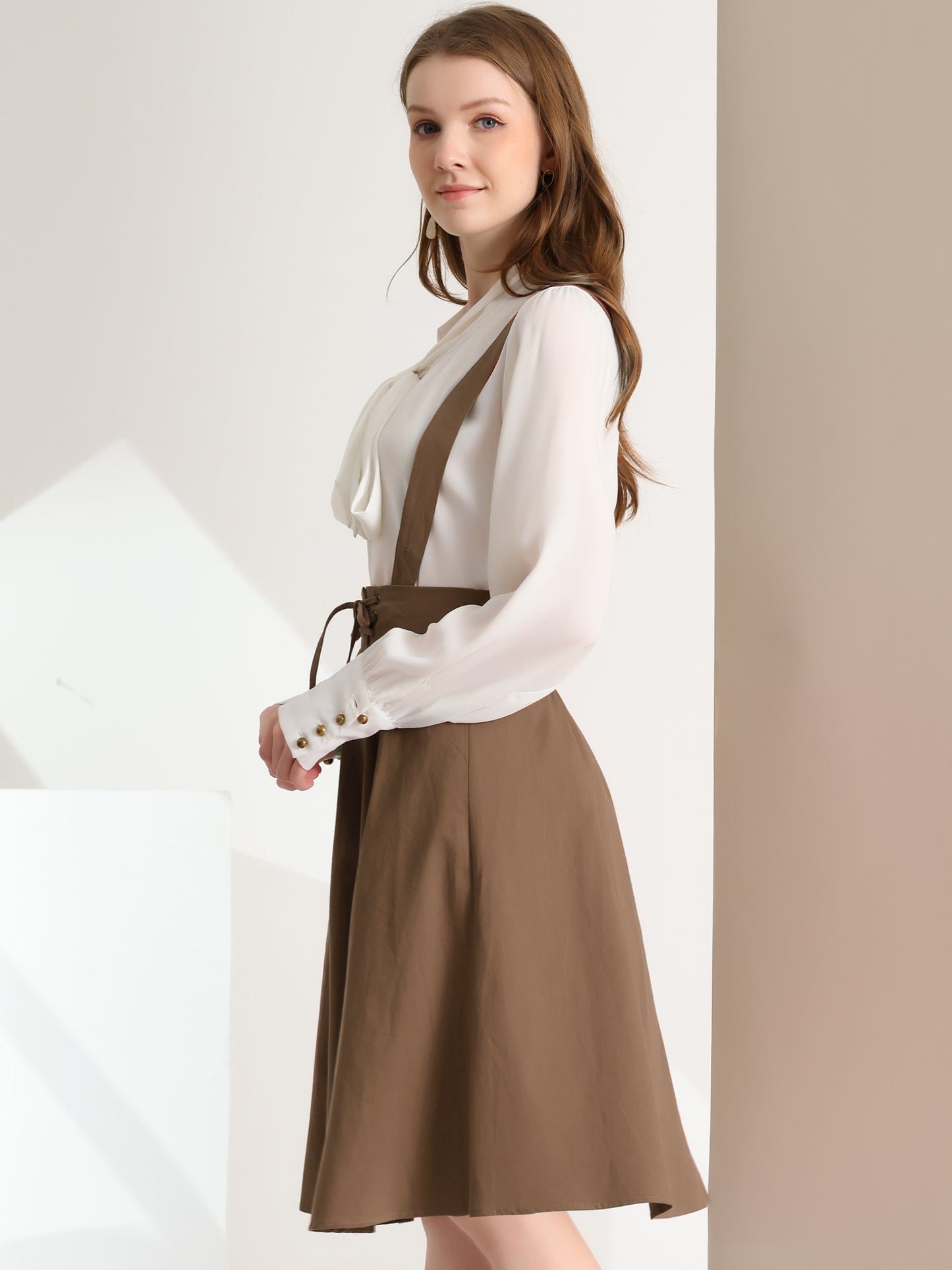 Falda con tirantes y cintura alta para mujer, mono, corsé, falda skater, minivestido corto