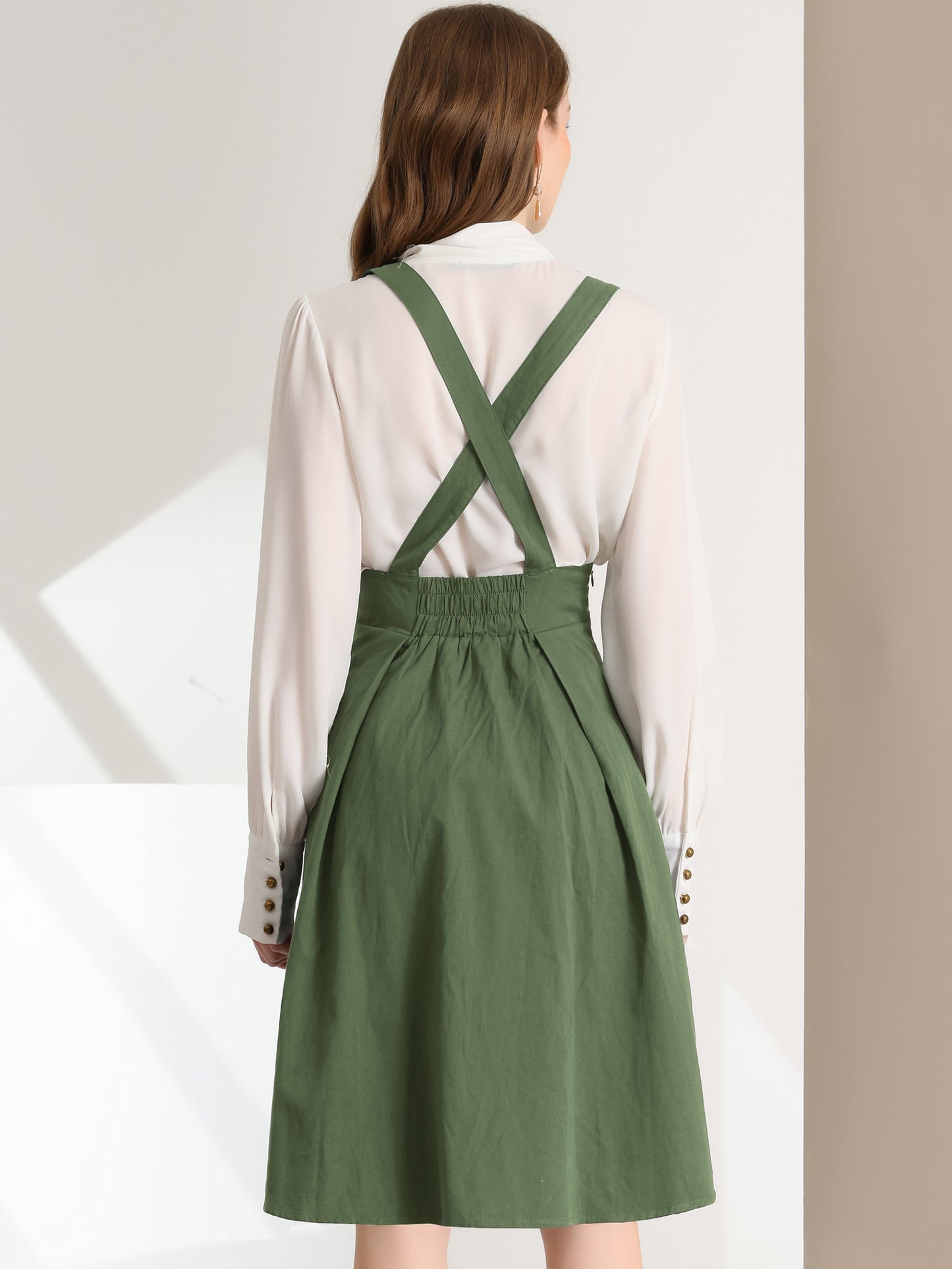 Falda con tirantes y cintura alta para mujer, mono, corsé, falda skater, minivestido corto