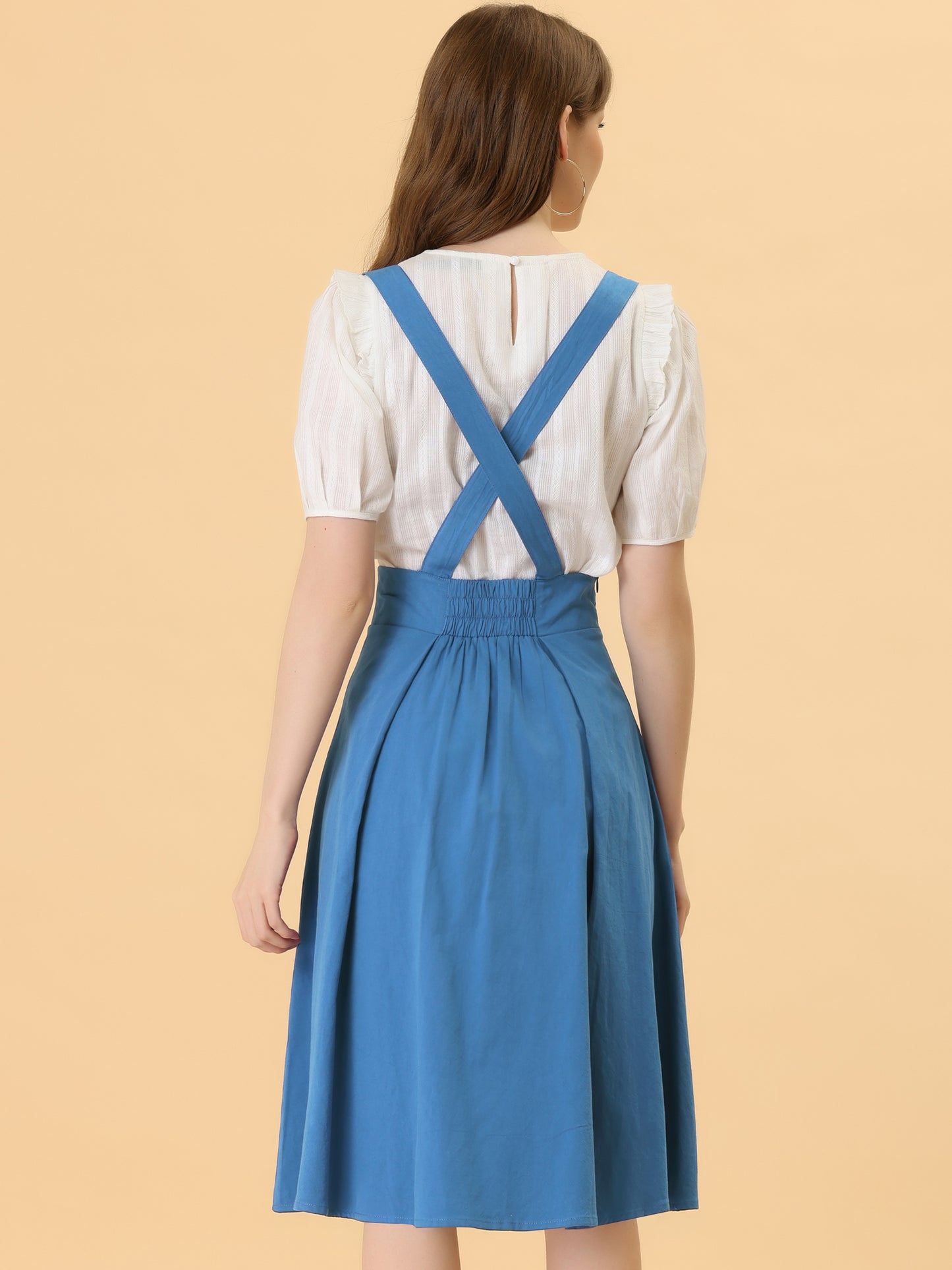 Falda con tirantes y cintura alta para mujer, mono, corsé, falda skater, minivestido corto