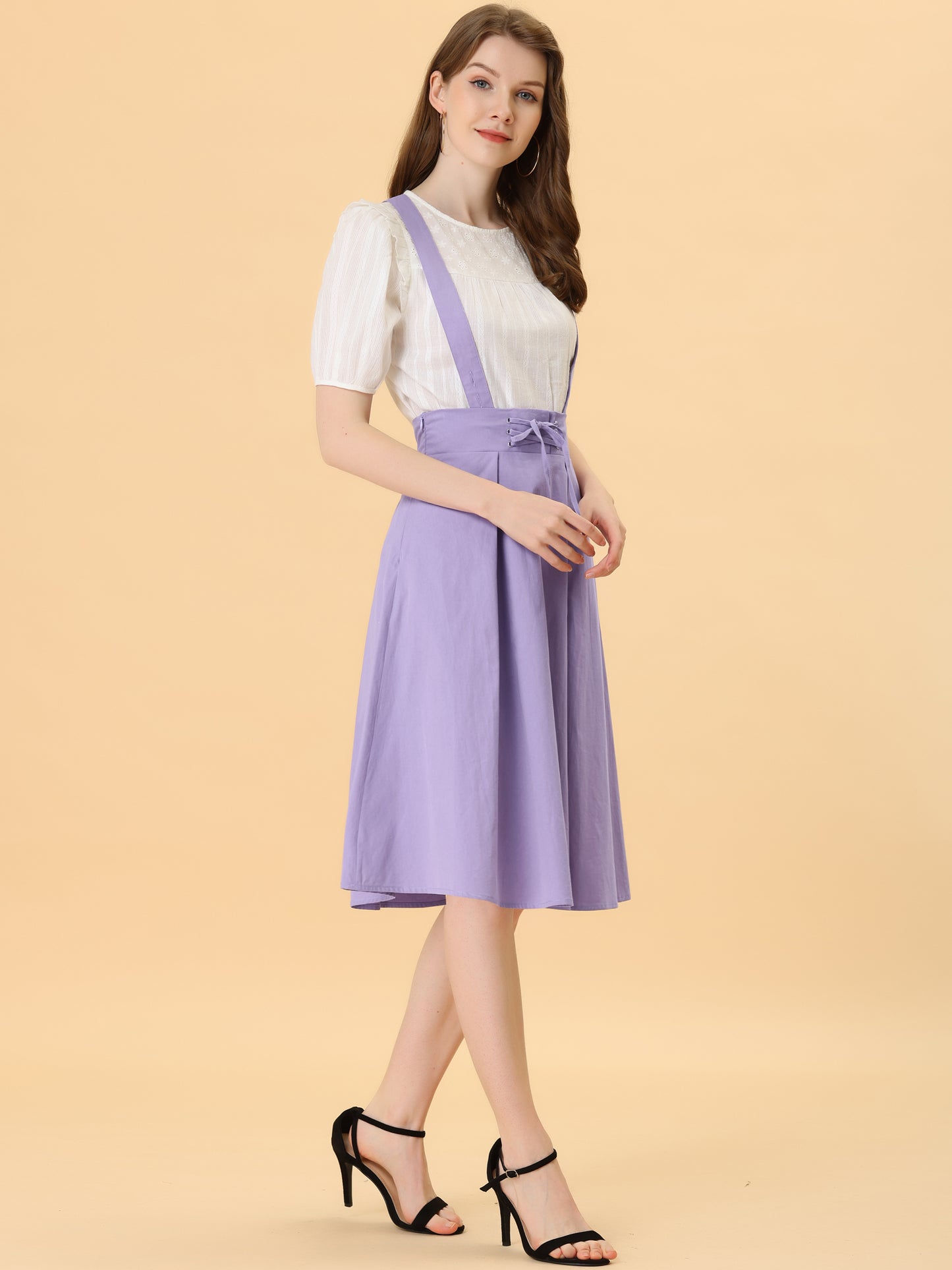 Women's Suspender Skirt High Waist Overall Corset Skater Skirt Short Mini Dress