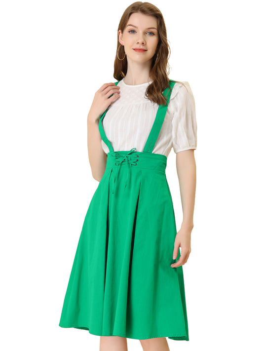 Women's Suspender Skirt High Waist Overall Corset Skater Skirt Short Mini Dress