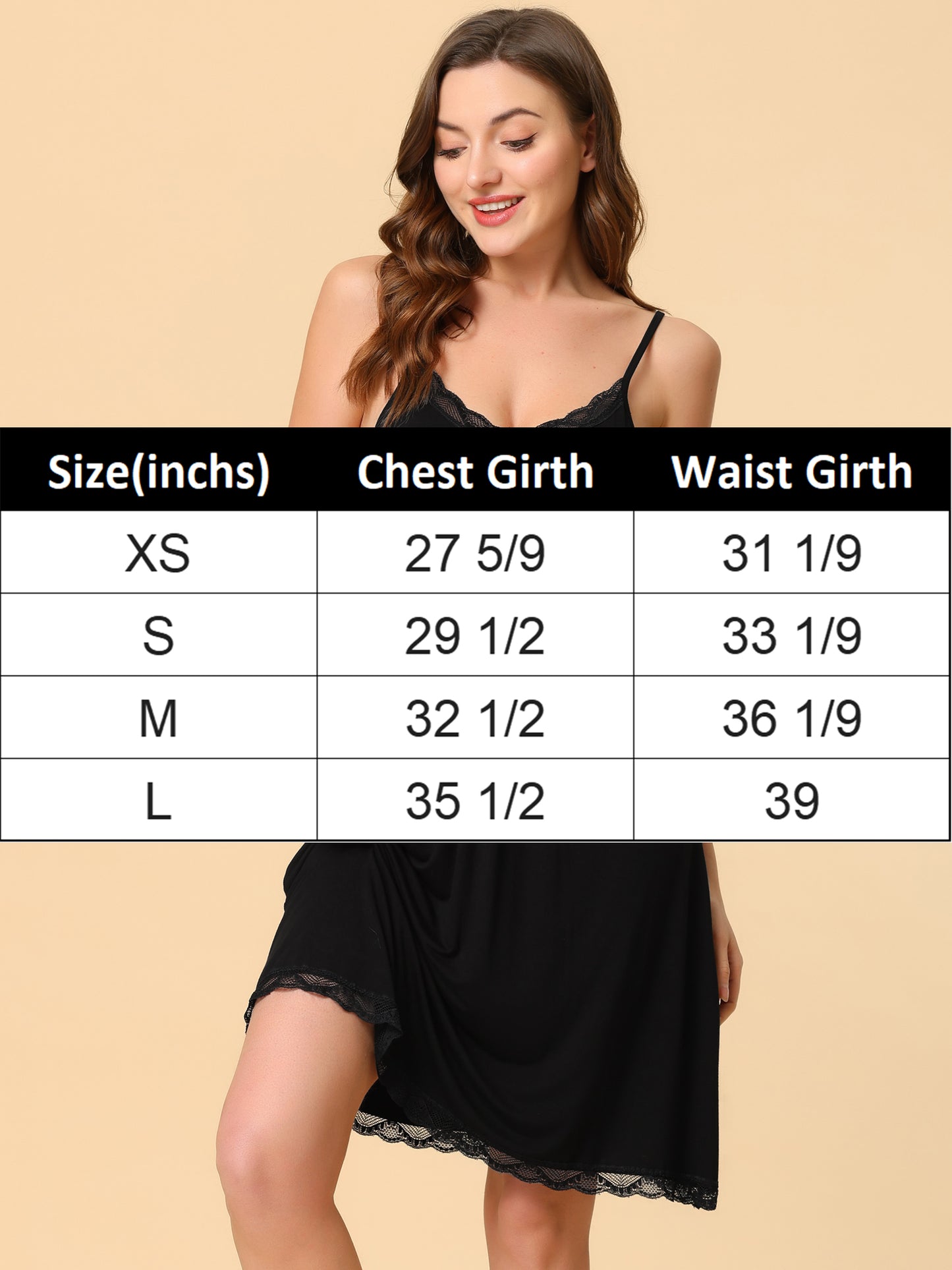 Women's Nightgown Pajama V Neck Lace Nightdress Sleepwear Lounge Dress