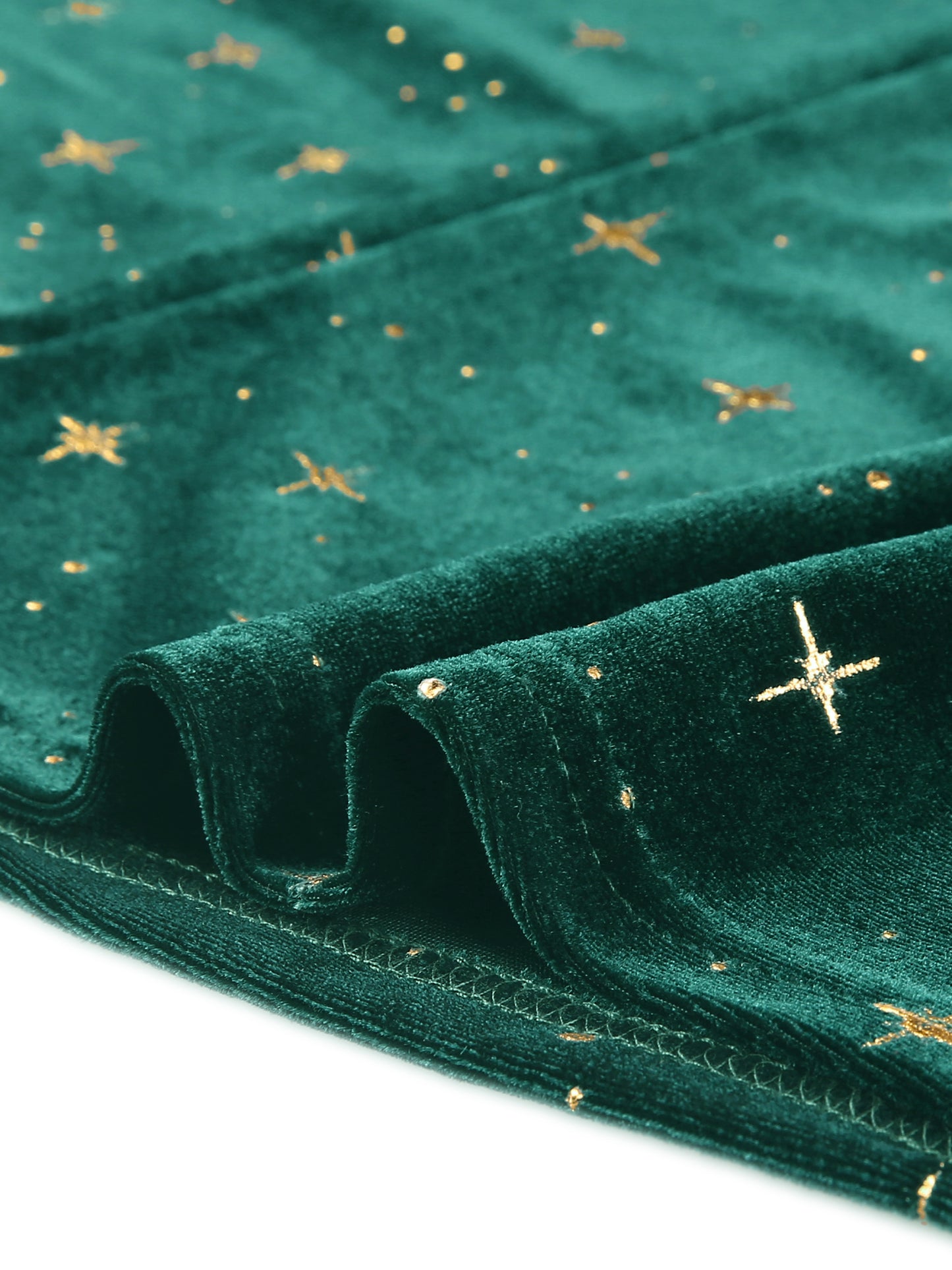 Faldas patinadoras de terciopelo de talla grande para mujer, acampanadas, doradas, metálicas, brillantes, con tirantes y estrellas.