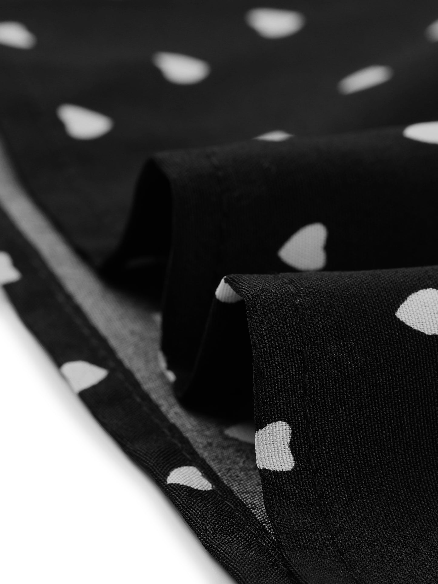 Falda tubo midi con abertura y estampado de corazones y botones para mujer