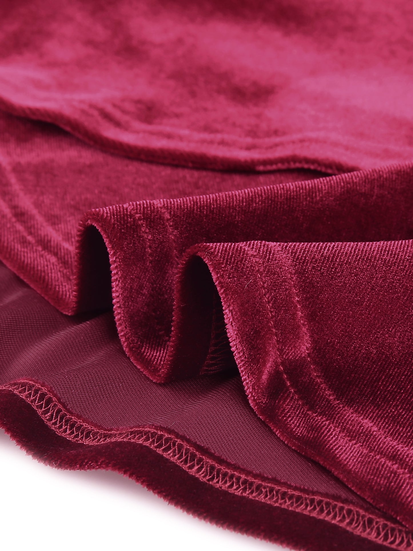 Women Plus Size Skirt Party Cocktail Ruffled Hem Velvet Wrap Retro Skirt