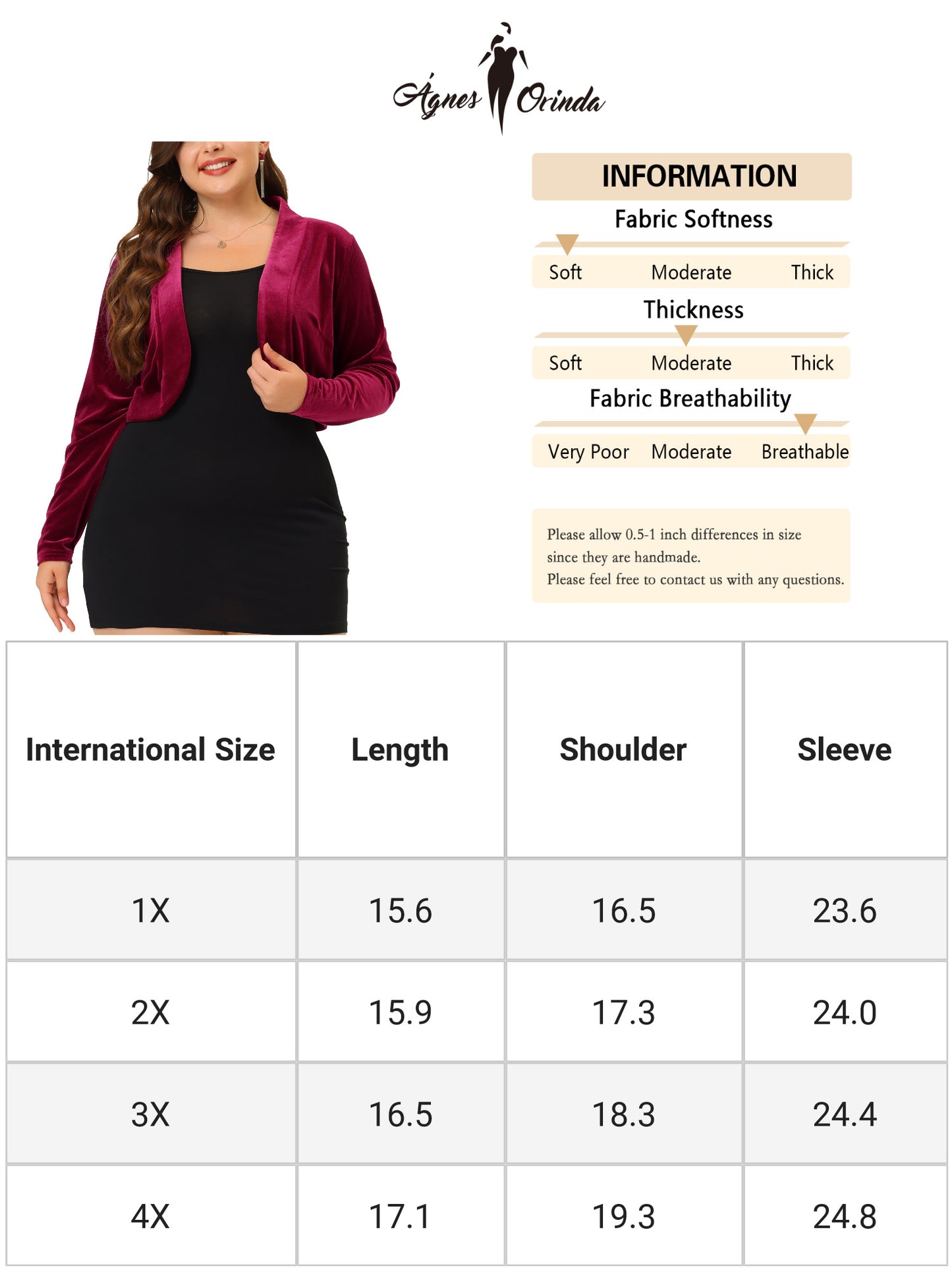 Women's Plus Size Cardigan Cocktail Party Open Front Bolero Cropped Velvet Shrug Top