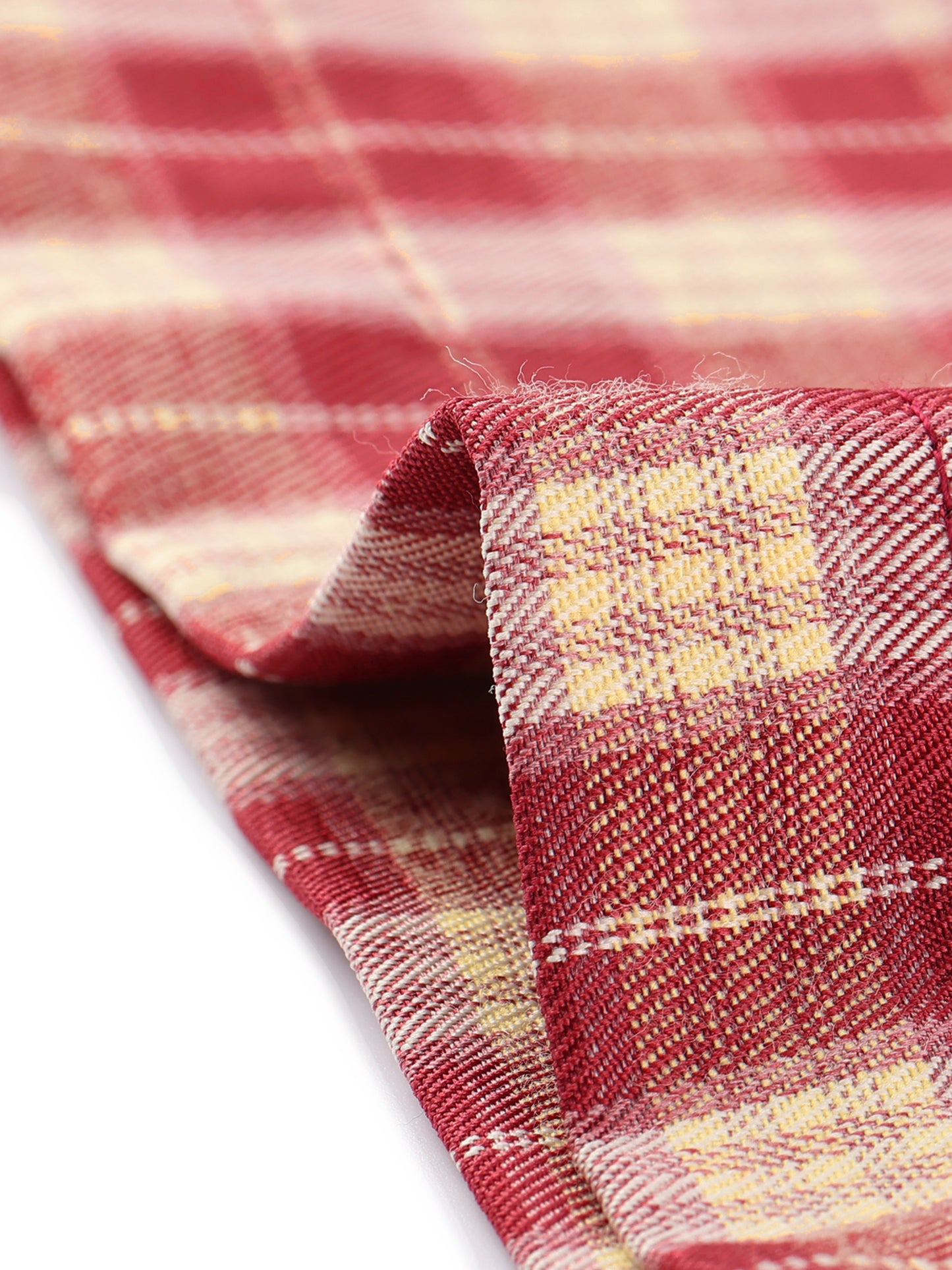 Women's Plaid Pants Elastic Waist Casual Work Office Long Trousers