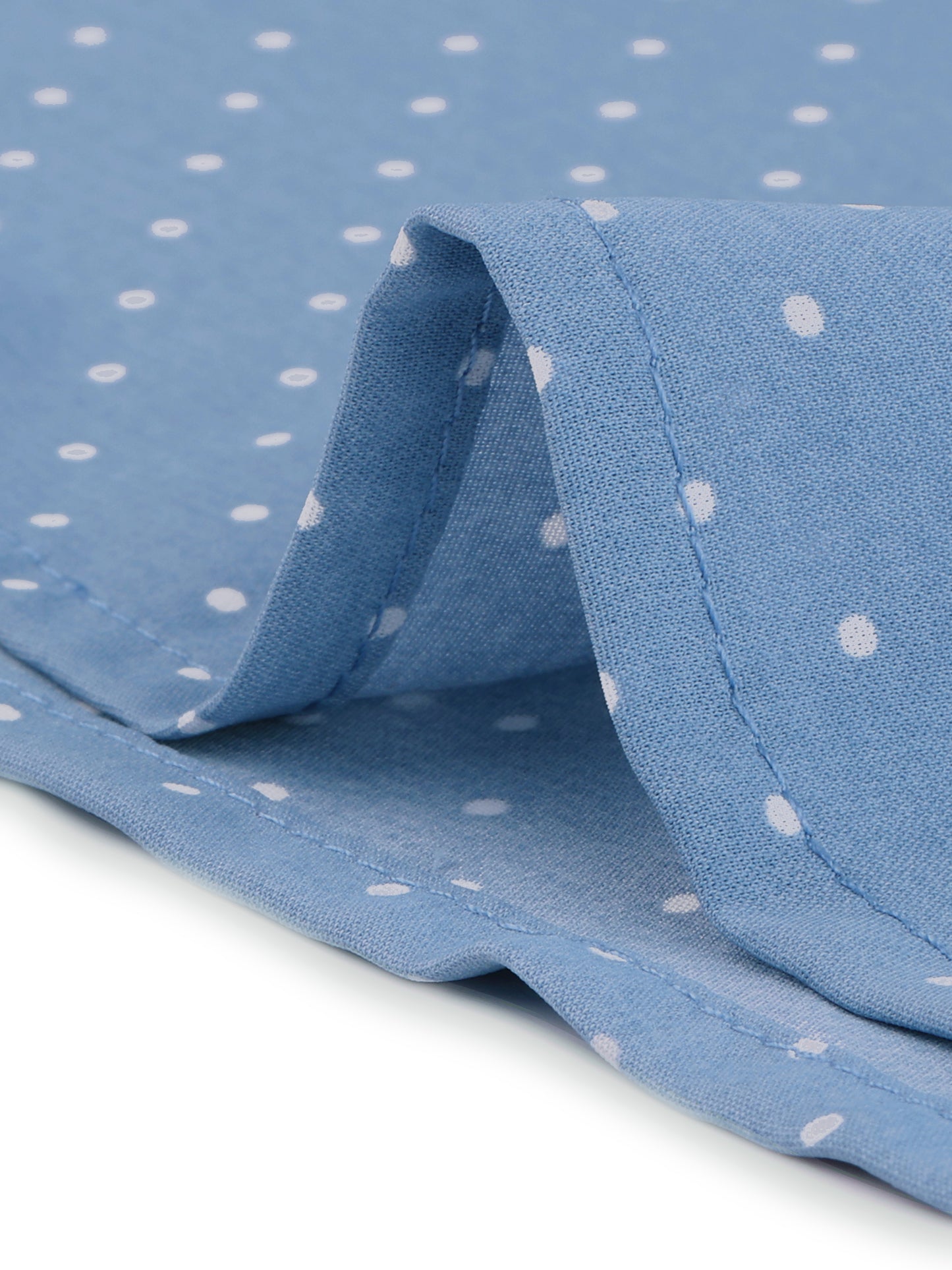 Women's Ruffled Collar Polka Dots 3/4 Sleeve Blouse