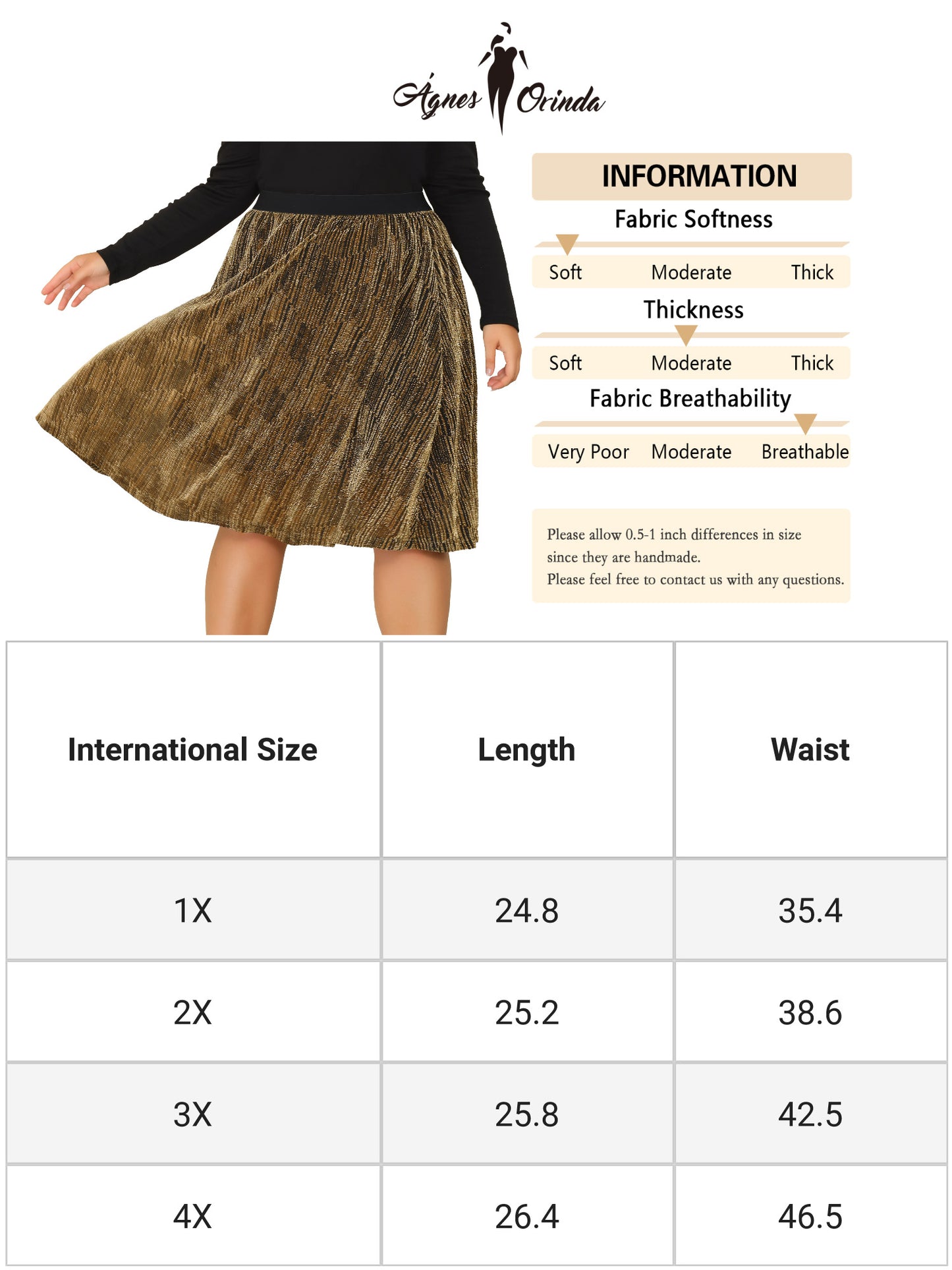 Women Plus Size Skirts Elastic Waist Metallic Party Glitter Sparkle Skirt