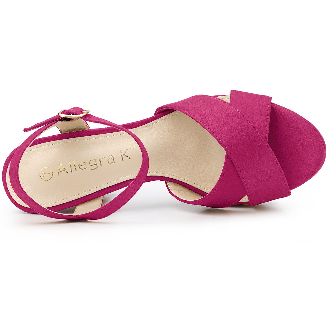 Sandalias de plataforma con tacón grueso y tira trasera para mujer