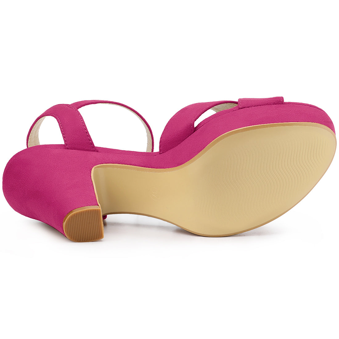 Sandalias de plataforma con tacón grueso y tira trasera para mujer