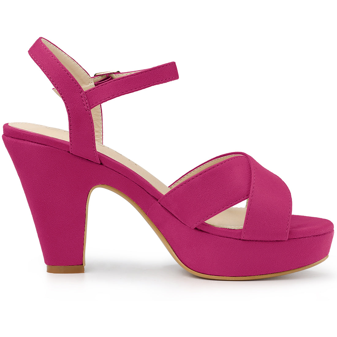 Sandalias de plataforma con tacón grueso y tira trasera para mujer