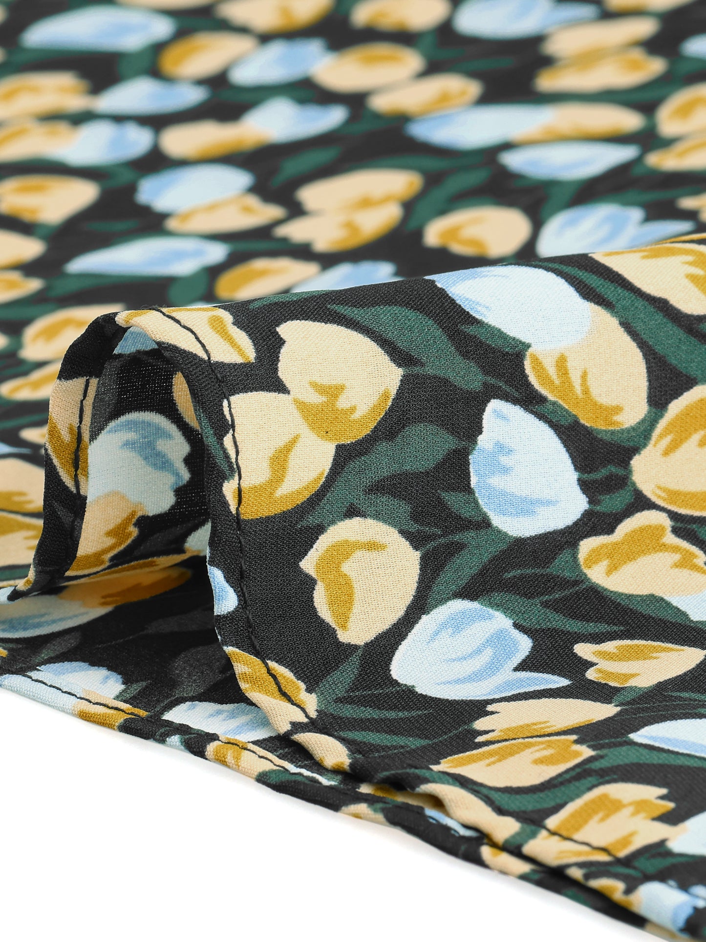 Women's Floral Midi Skirt Peasant Elastic Waist A-Line Ditsy Printed Skirts
