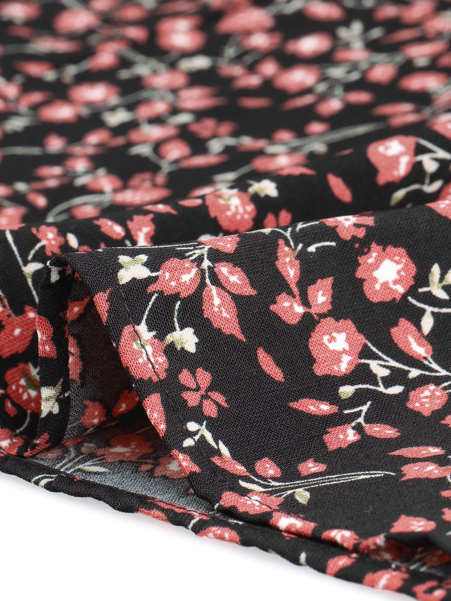 Women's Floral Midi Skirt Peasant Elastic Waist A-Line Ditsy Printed Skirts