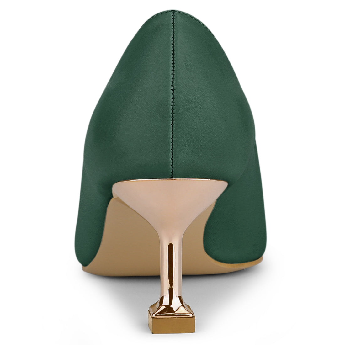 Zapatos de tacón bajo con punta puntiaguda para mujer