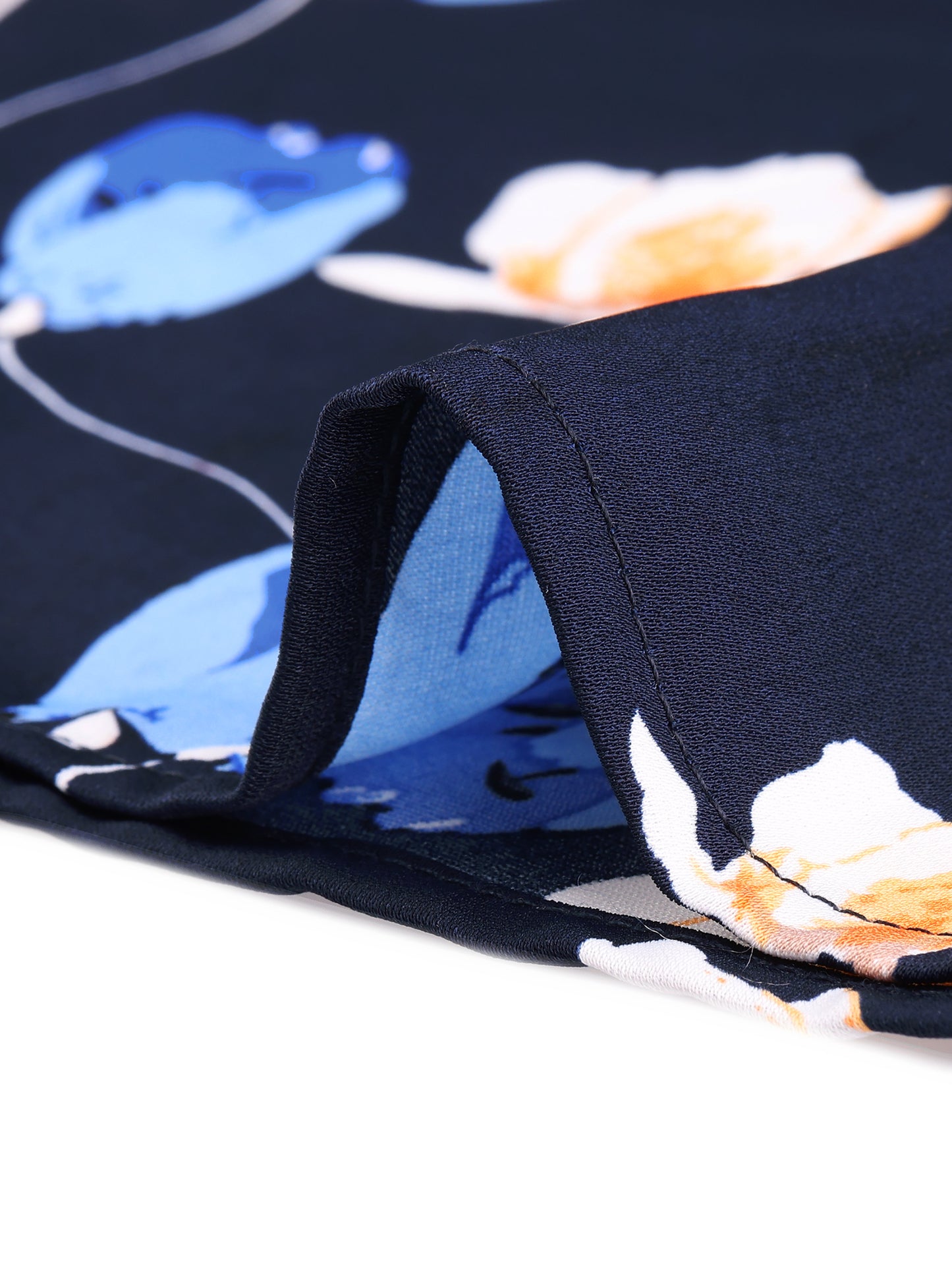 Falda midi de gasa con estampado floral para mujer, corte A, verano