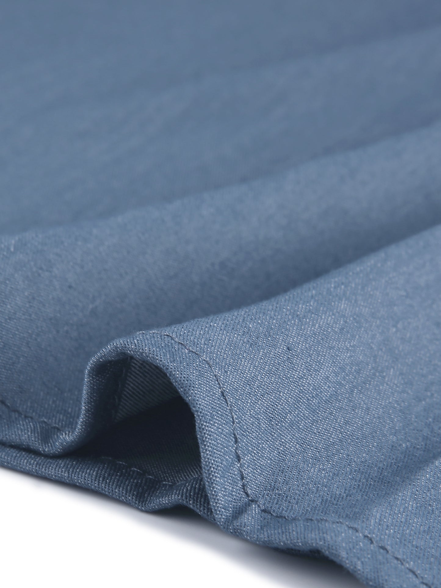 Women Plus Size Blouse Chambray Pleat Front V Neck Short Sleeve Work Shirt