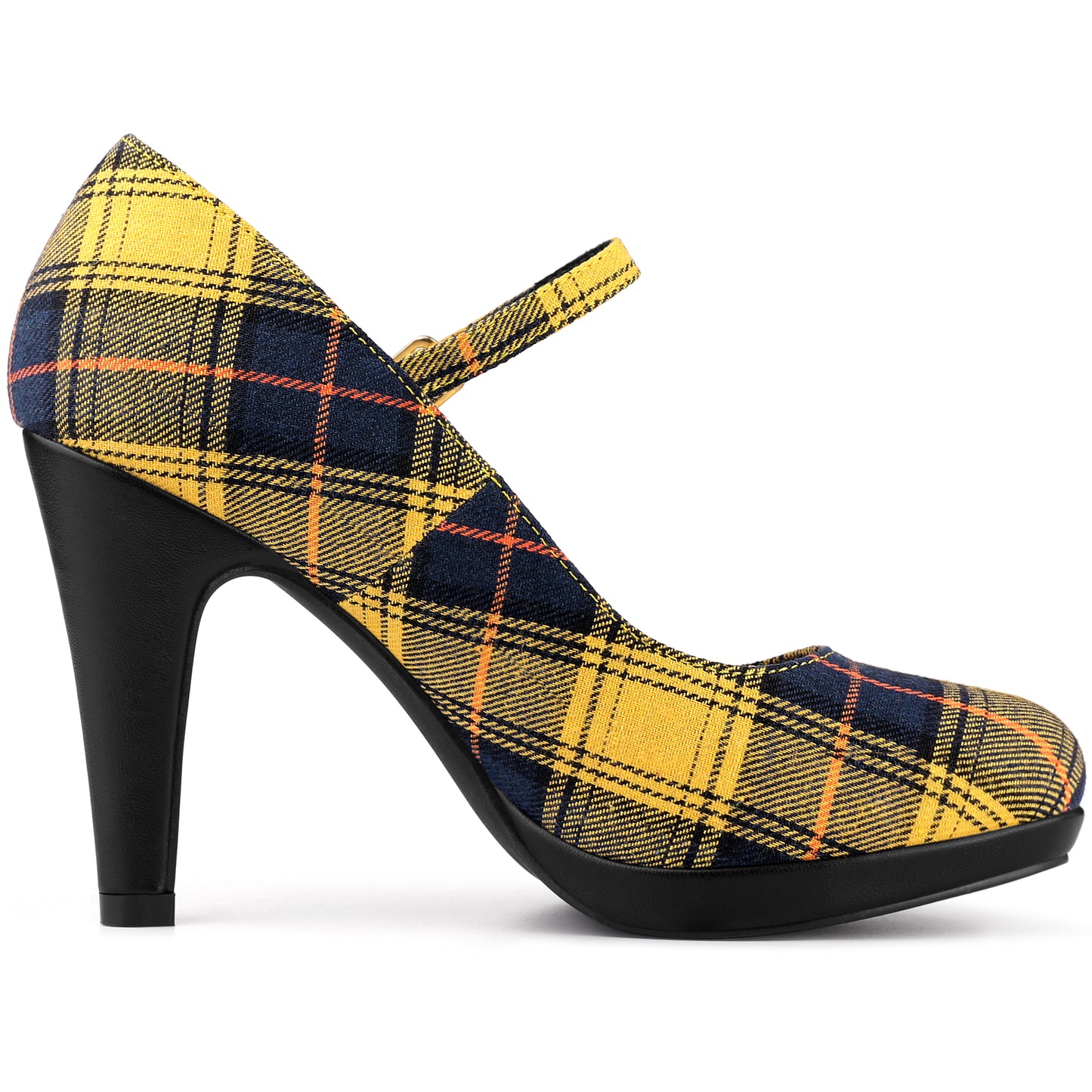 Zapatos Mary Jane con plataforma y tacón de aguja de pata de gallo para mujer