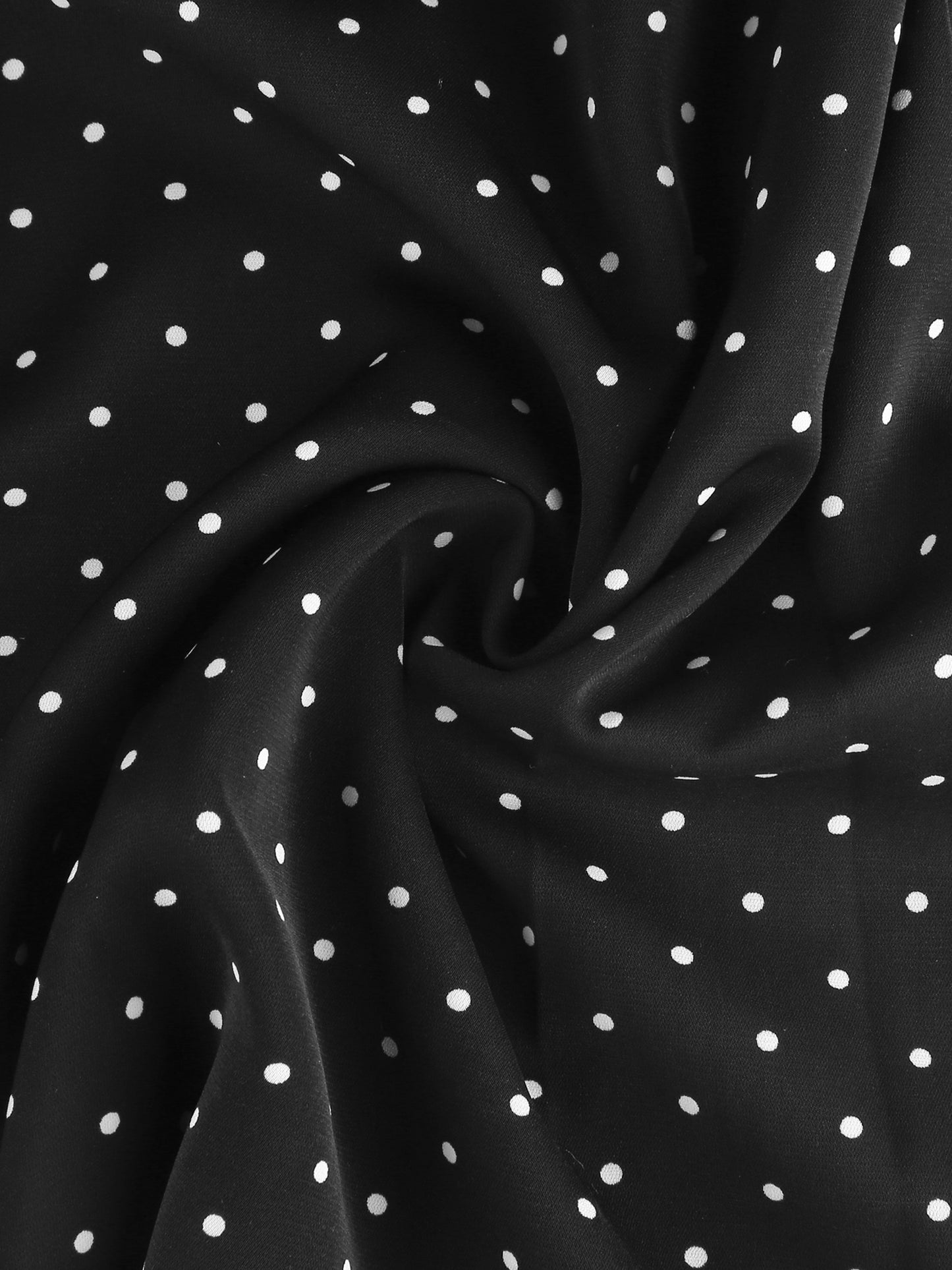 Women's Flowy A-Line Polka Dots Print Elastic Waist Flare Swing Midi Skirt