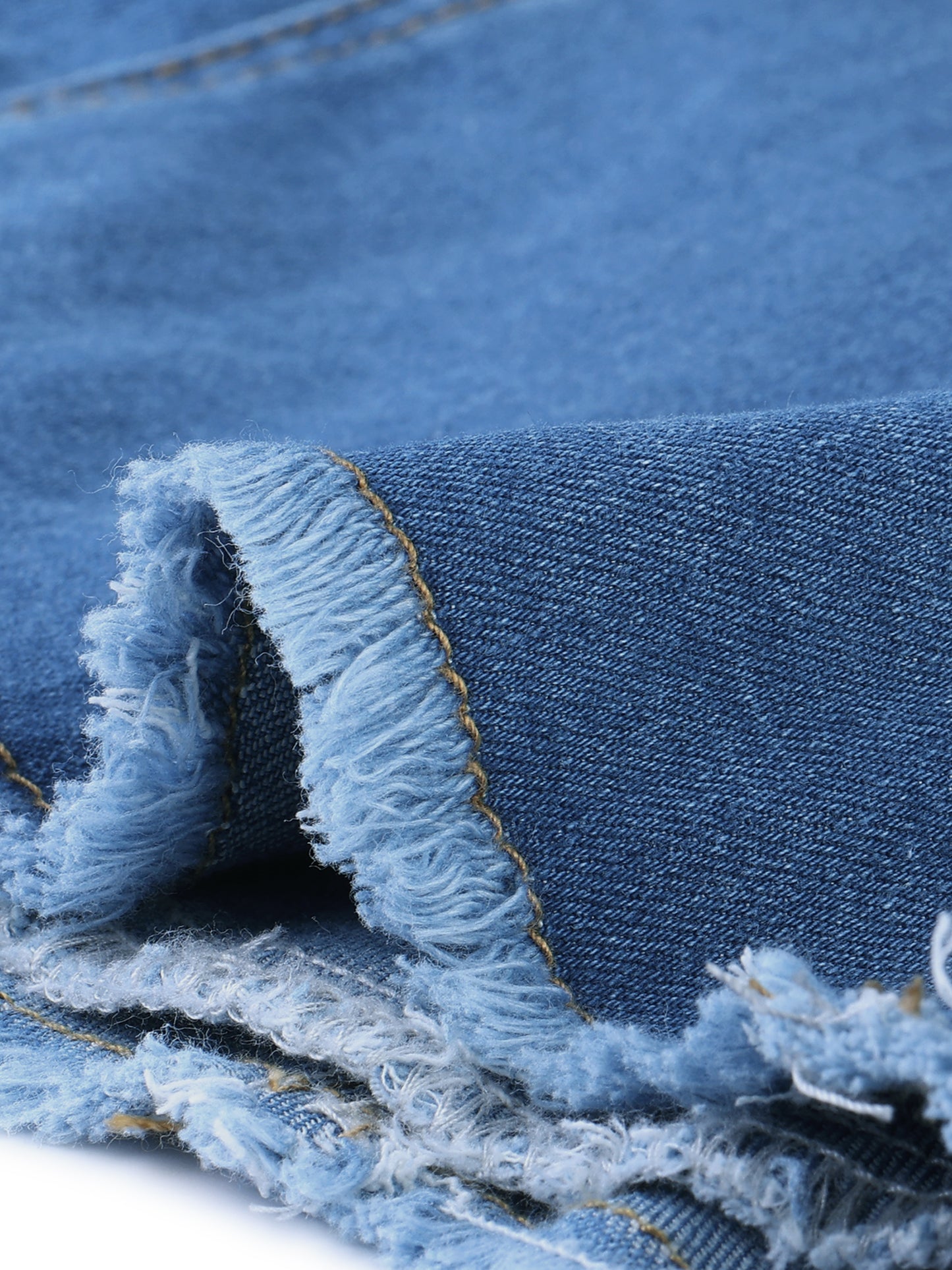 Women's Plus Size Classic Washed Front Frayed Denim Jacket