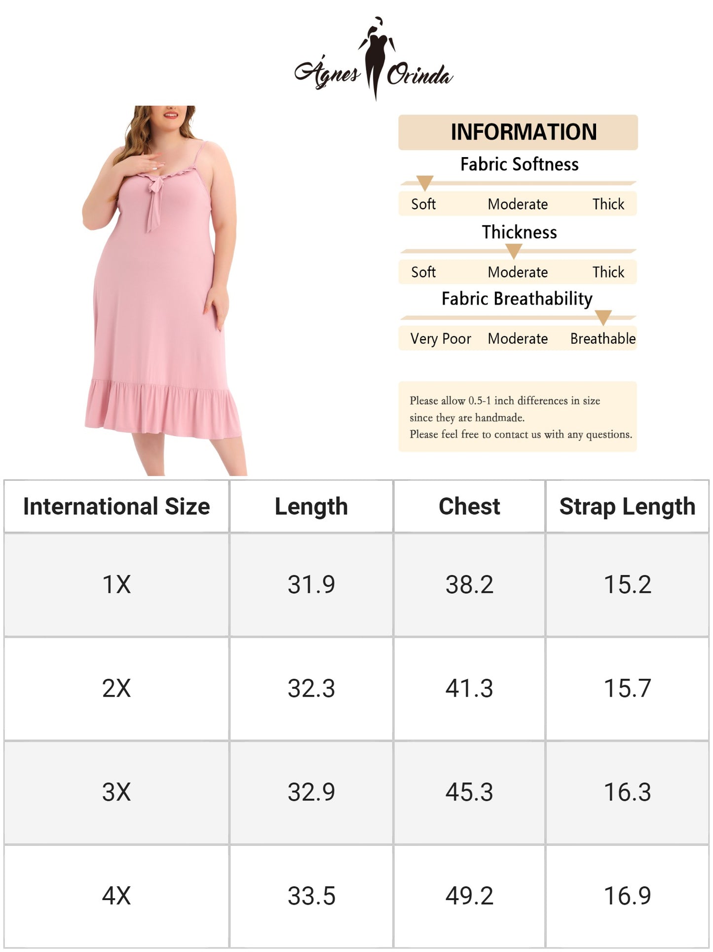 Camisón de talla grande para mujer, con escote en forma de corazón y ribete con volantes, camisola midi