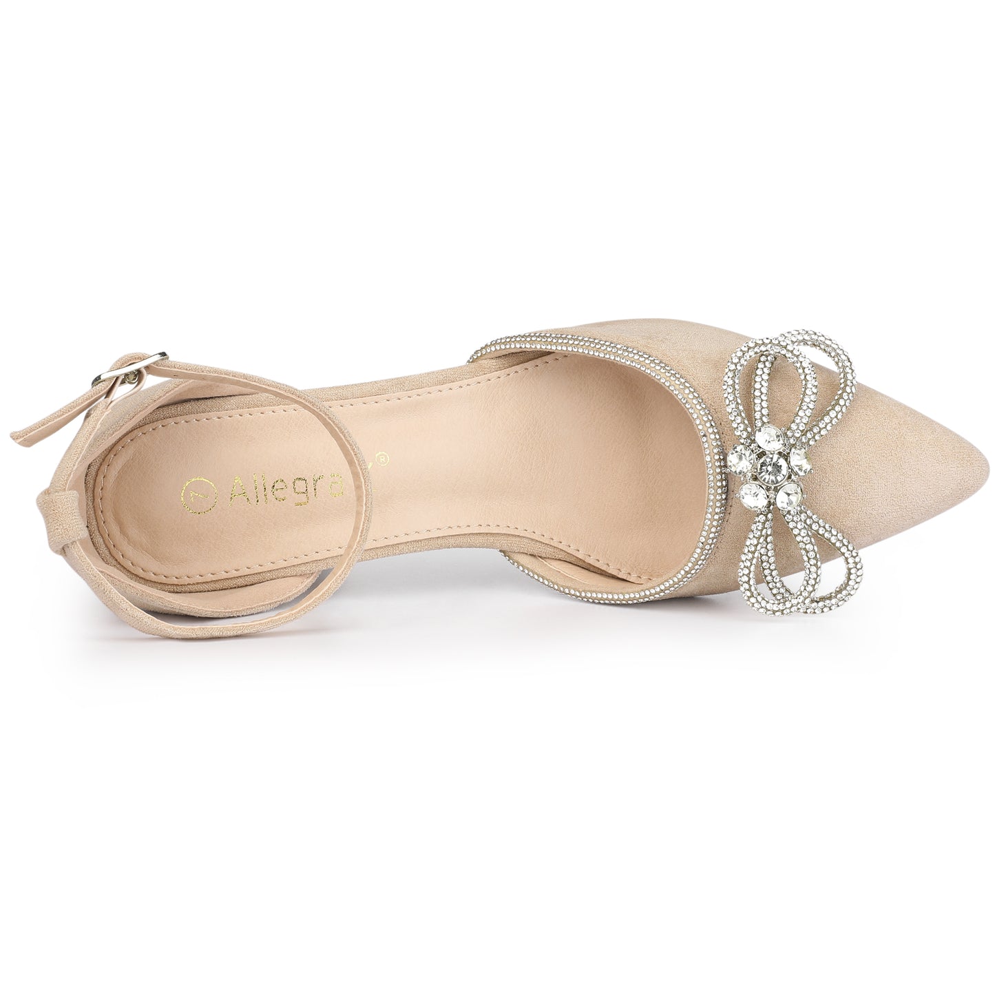 Sandalias de tacón de aguja con lazo y diamantes de imitación para mujer