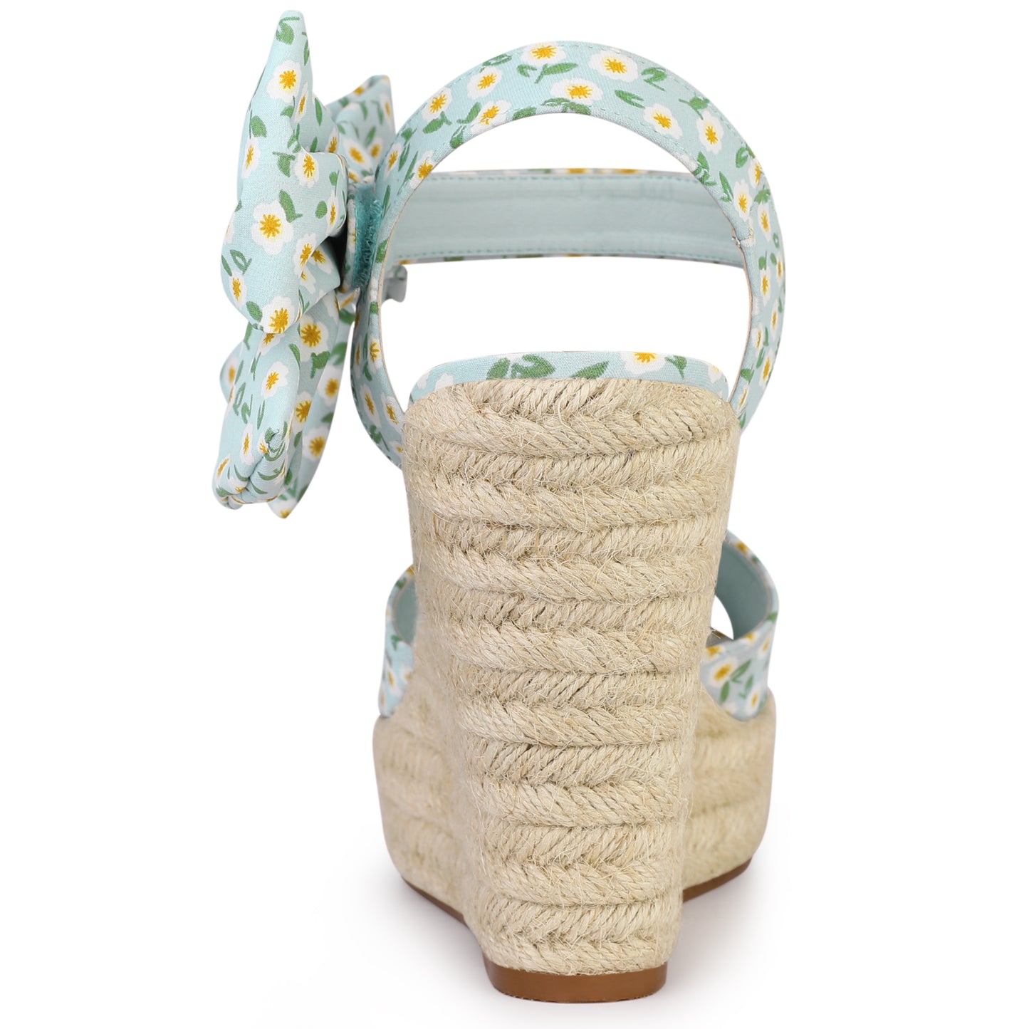 Women's Floral Printed Slingback Espadrille Wedge Sandals