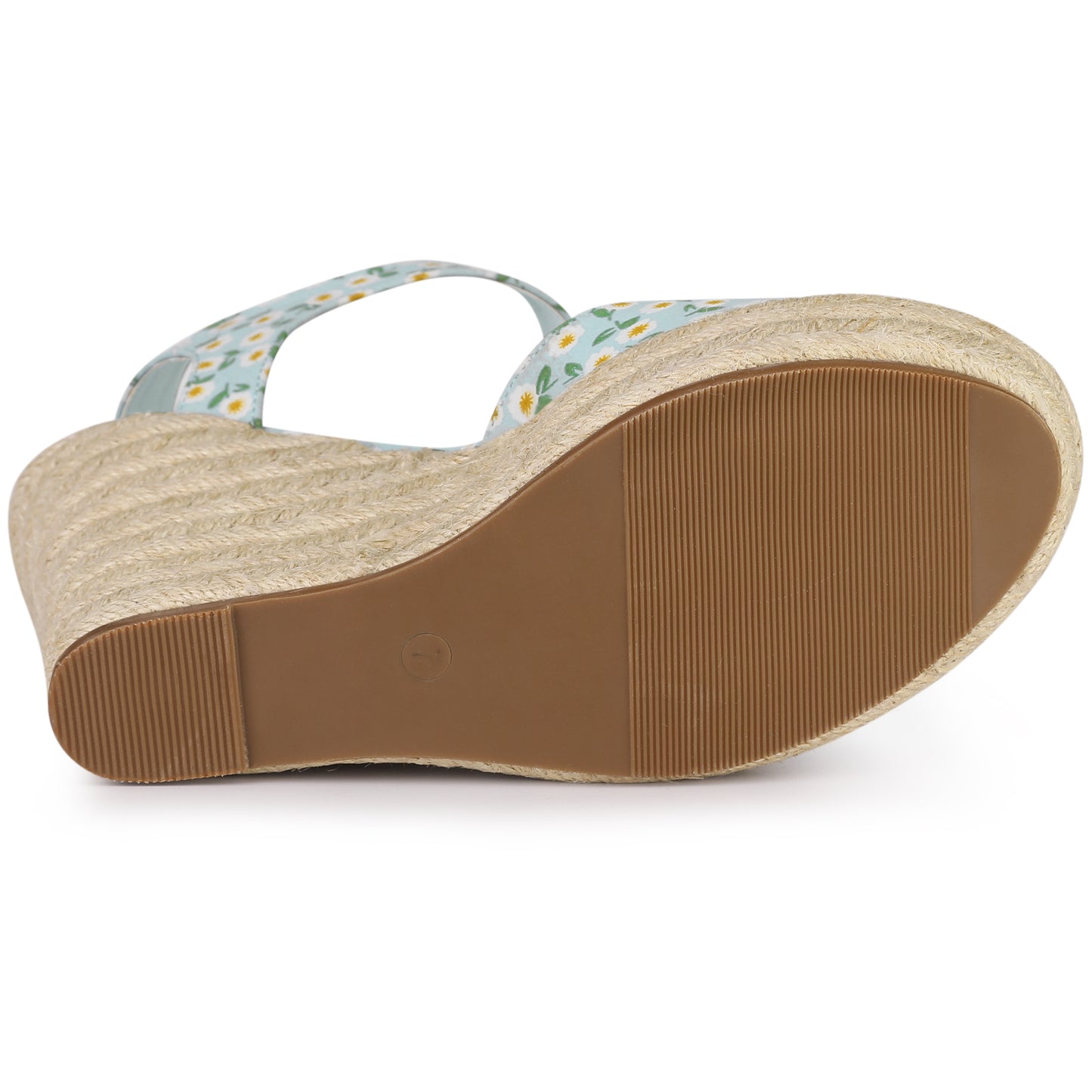 Women's Floral Printed Slingback Espadrille Wedge Sandals