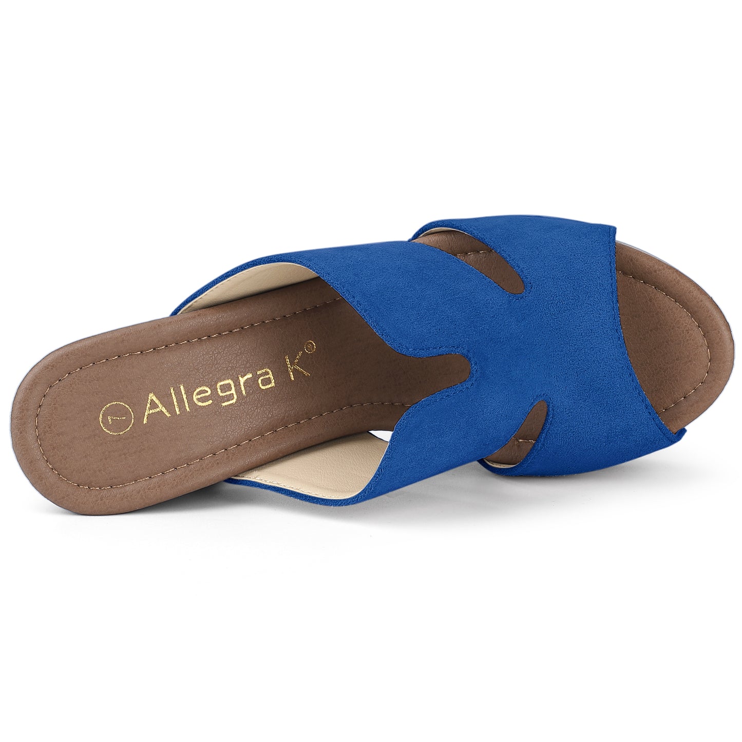Sandalias de tacón alto con plataforma de ante sintético para mujer