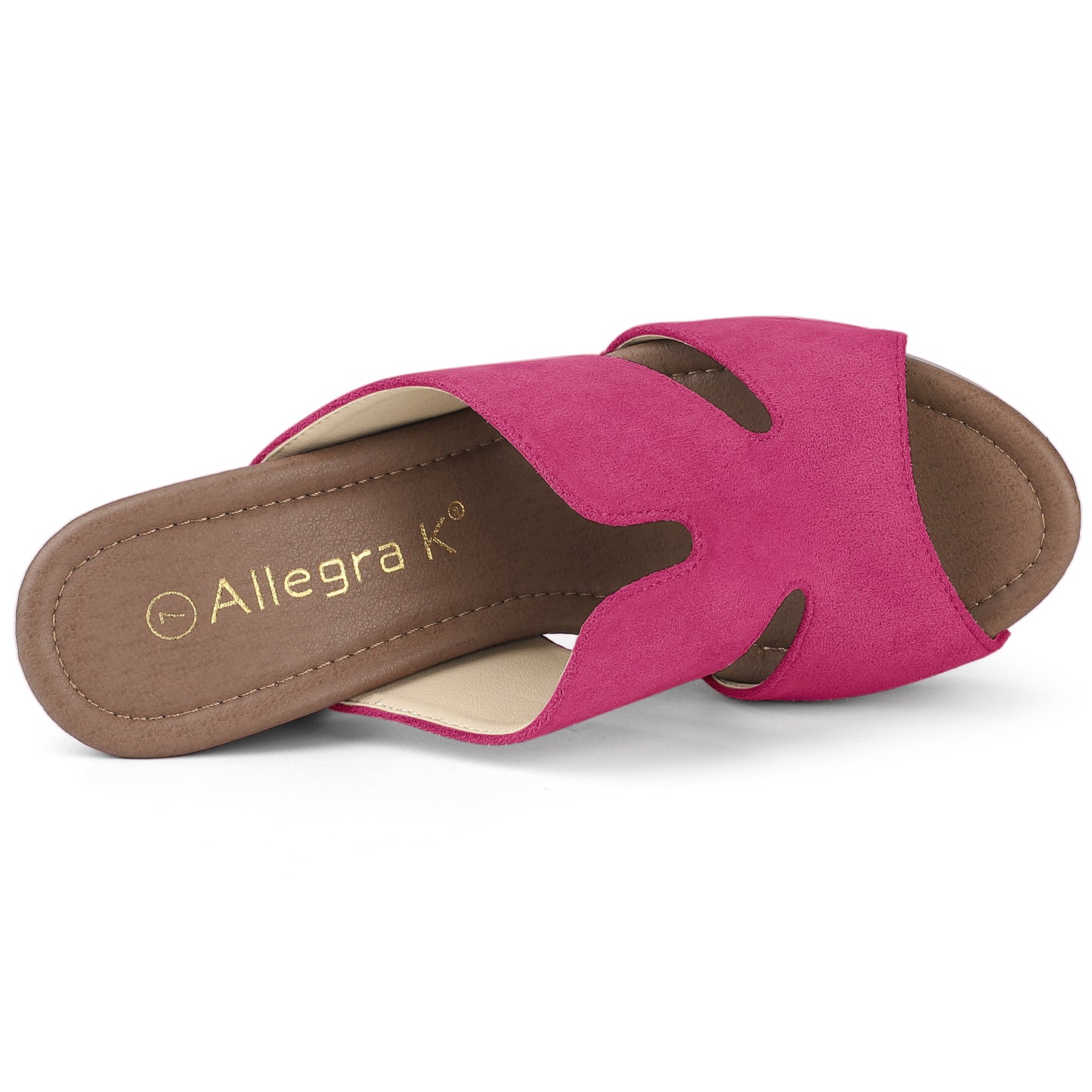 Sandalias de tacón alto con plataforma de ante sintético para mujer