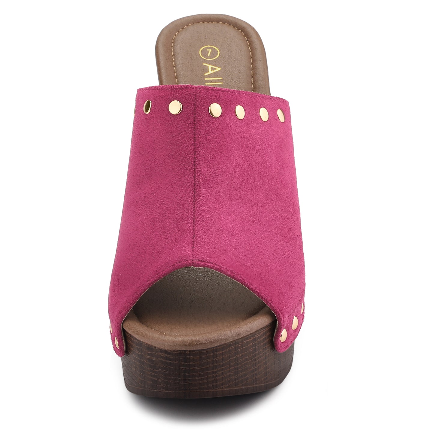 Women's Open Toe Platform Block Heel Slides Sandals