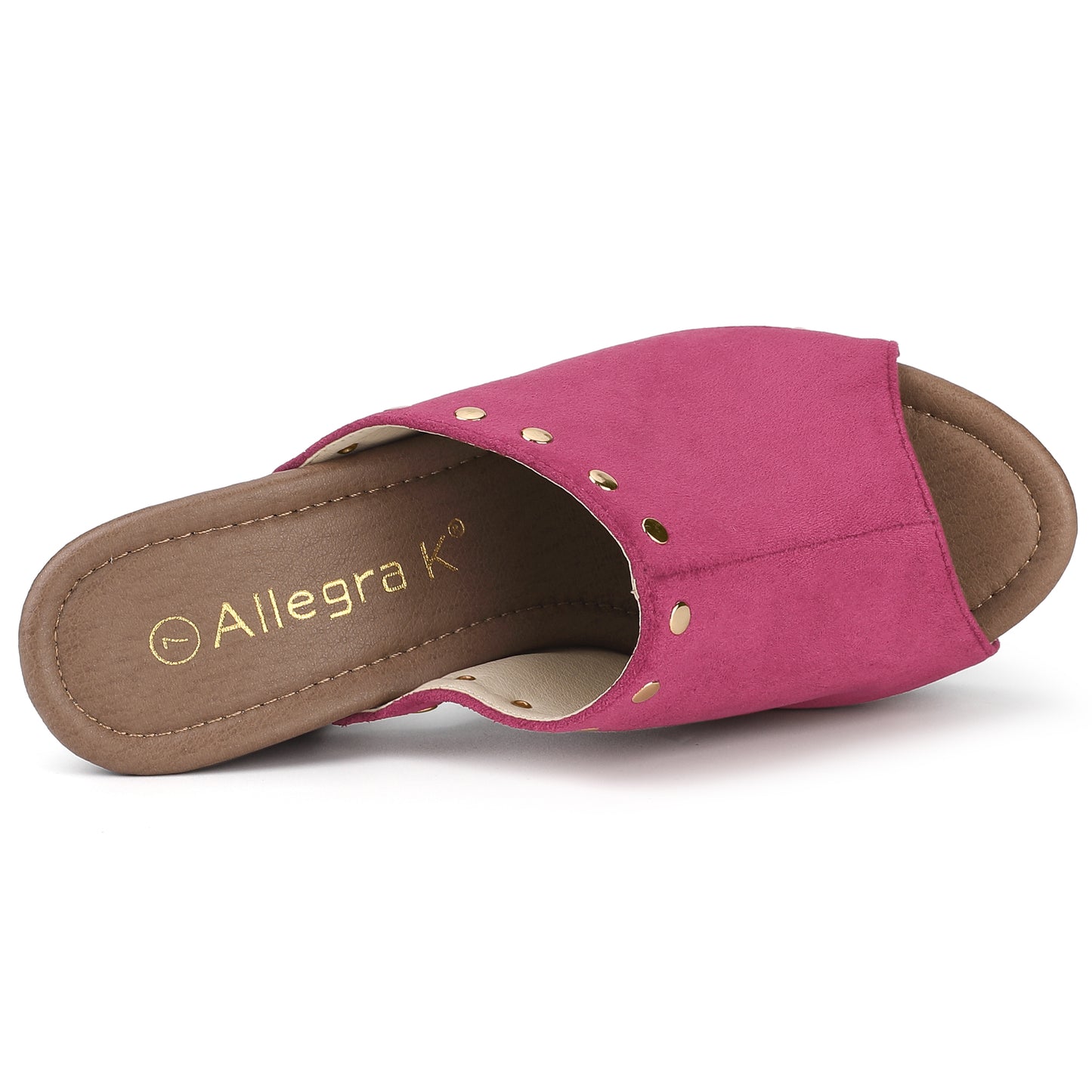 Women's Open Toe Platform Block Heel Slides Sandals